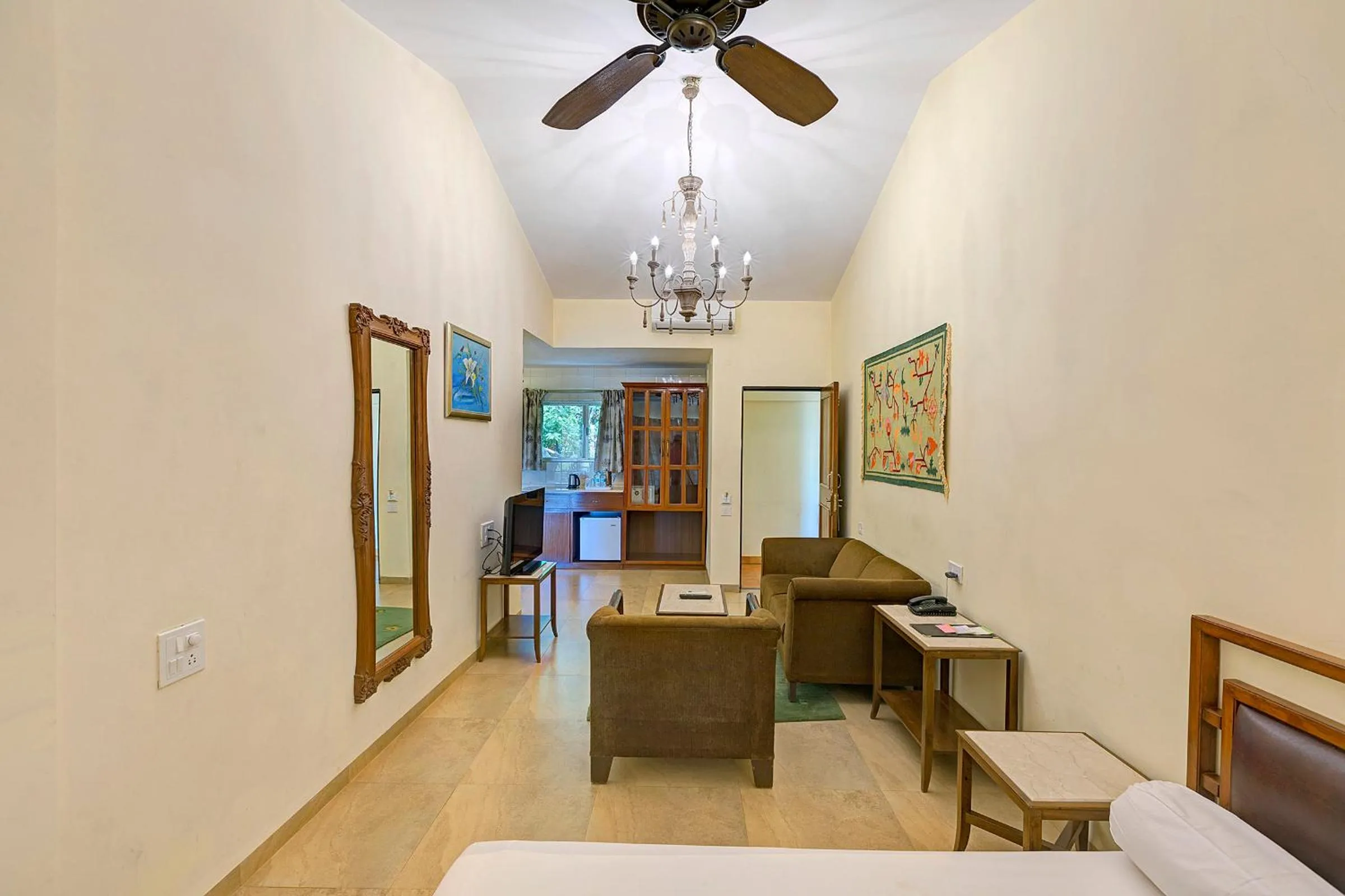 Bed in Ramsukh Resorts and Spa