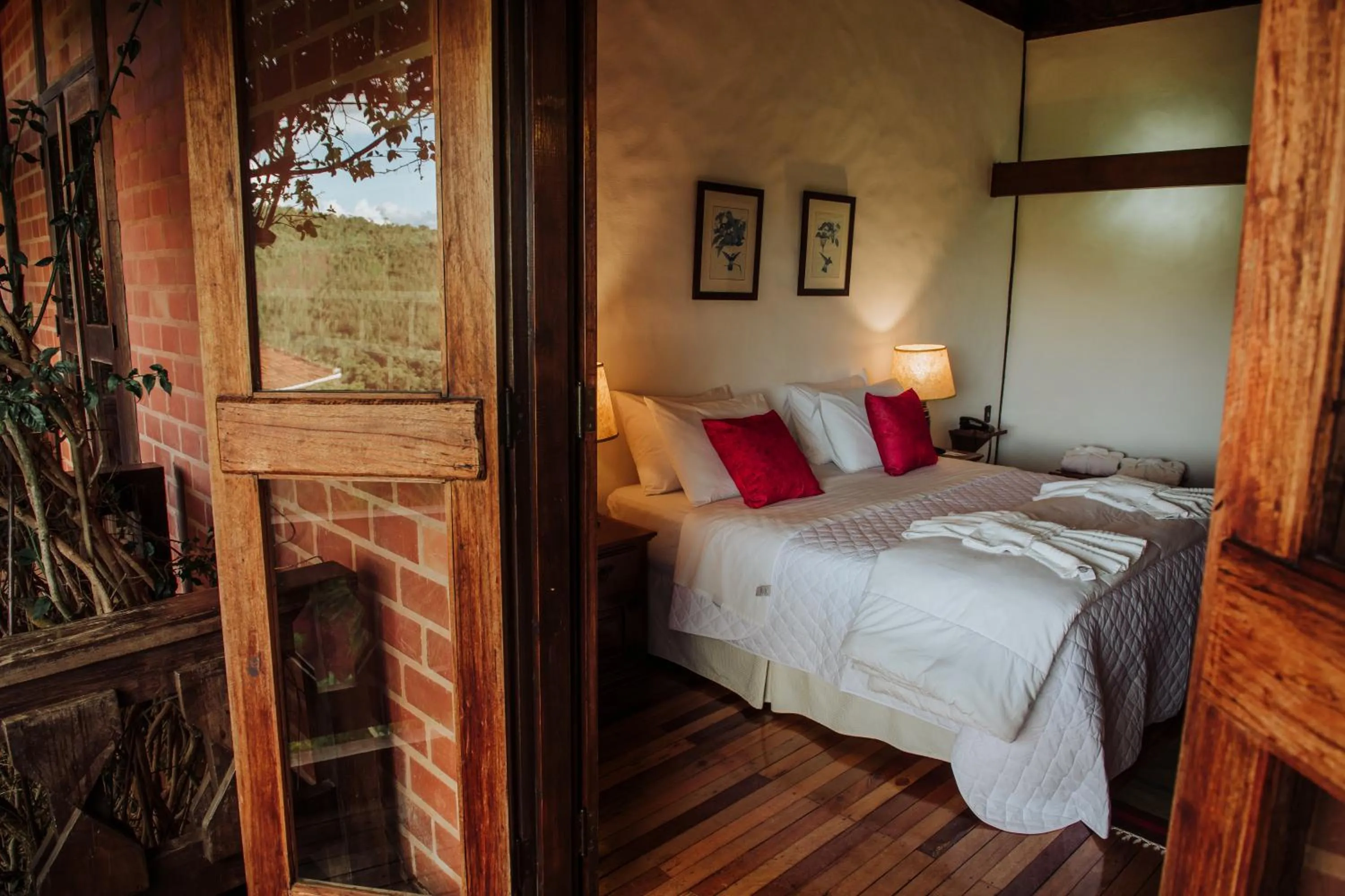 Bed in Pousada Pedra Azul