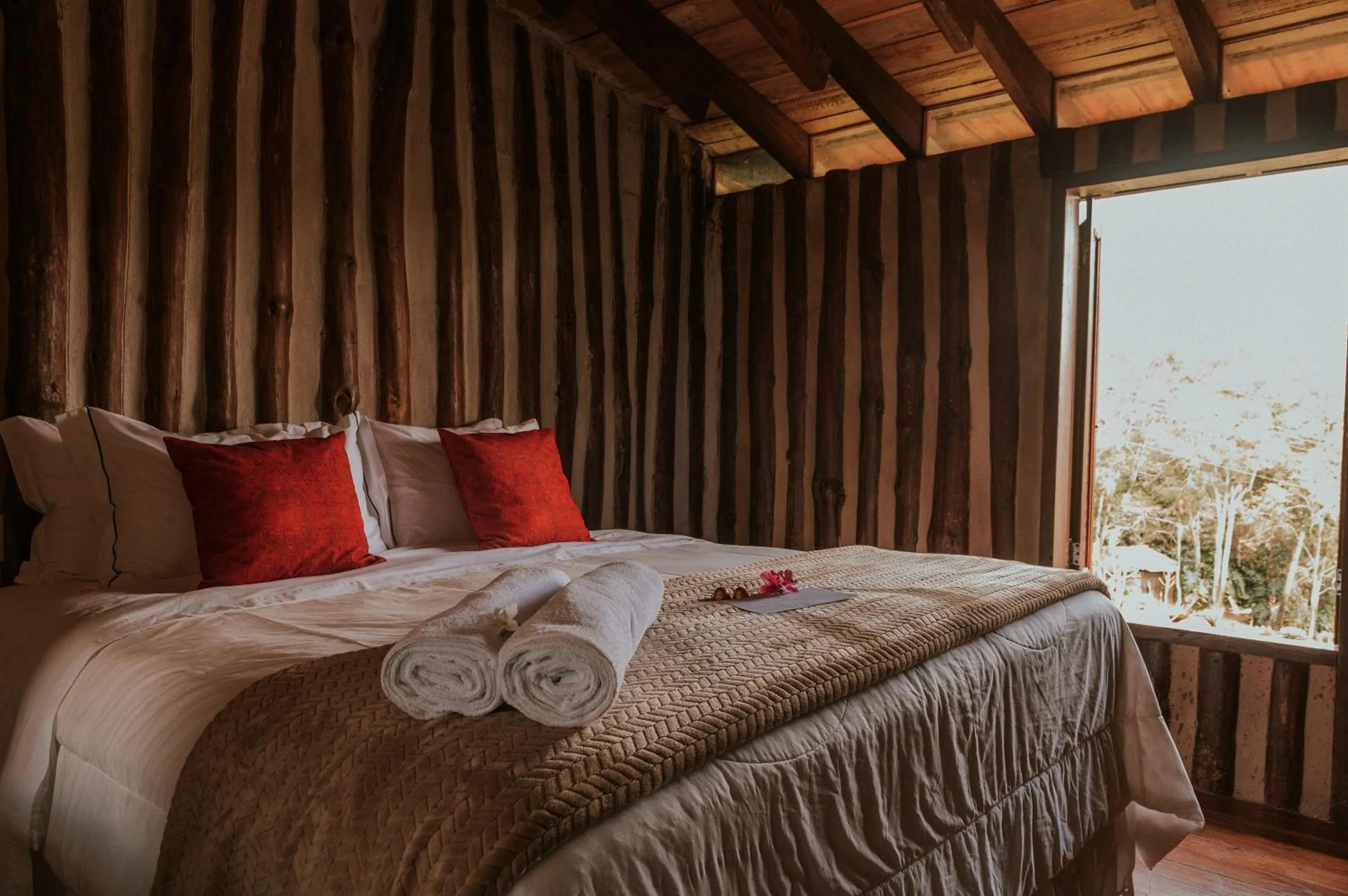 Bed in Pousada Pedra Azul