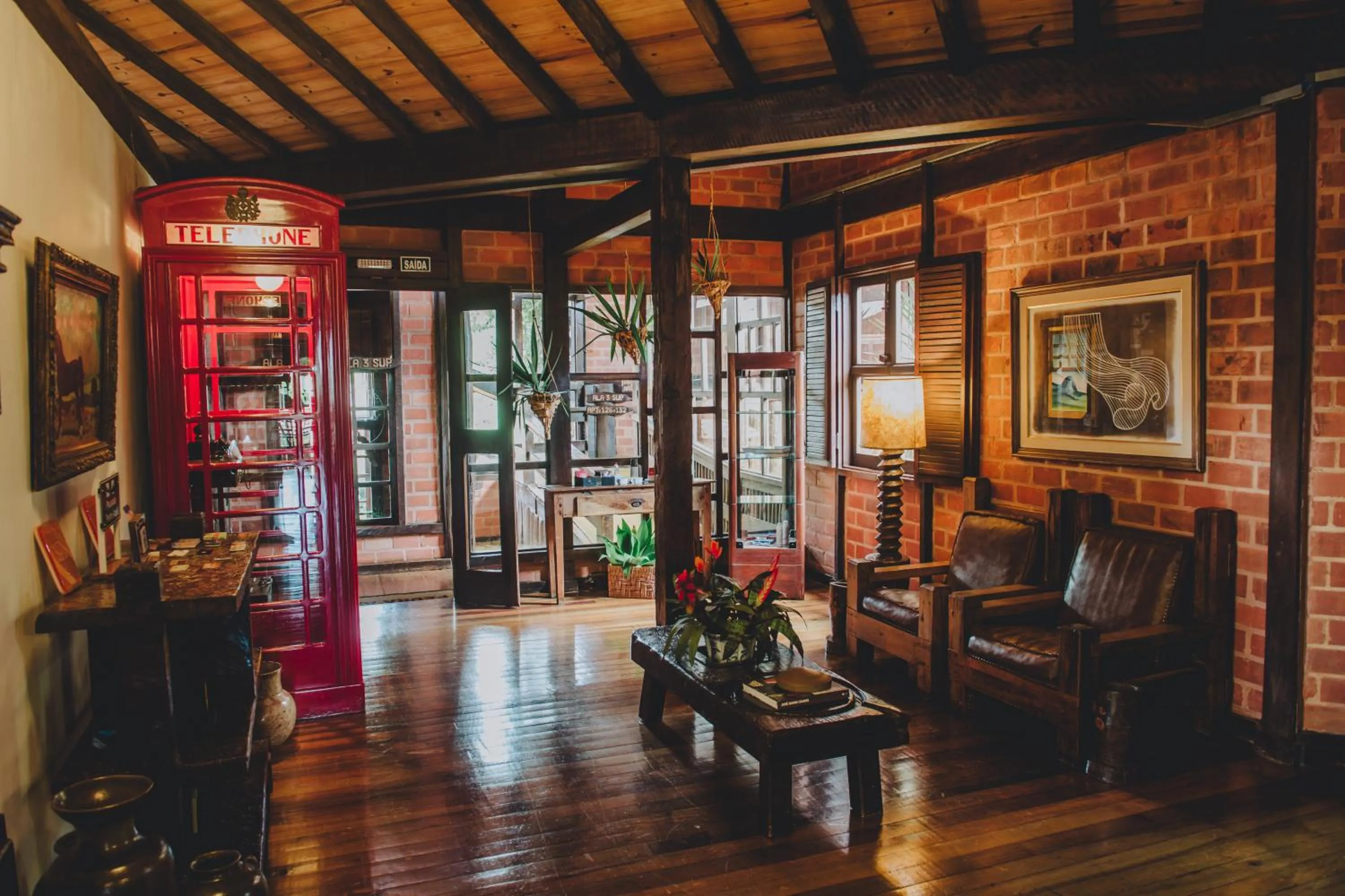 Living room in Pousada Pedra Azul