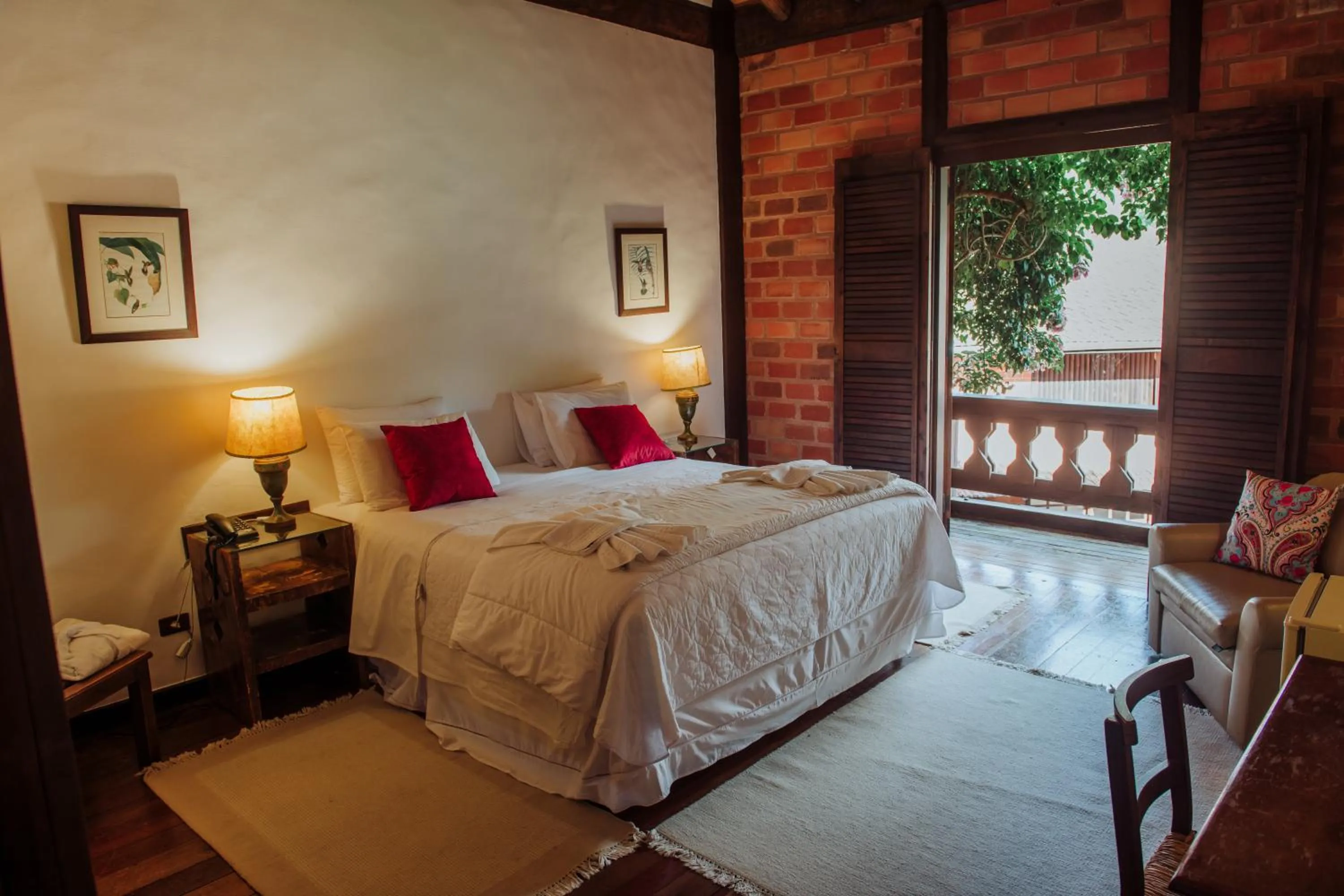 Bed in Pousada Pedra Azul