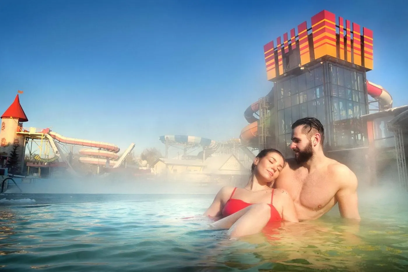 People in Holiday Village Tatralandia