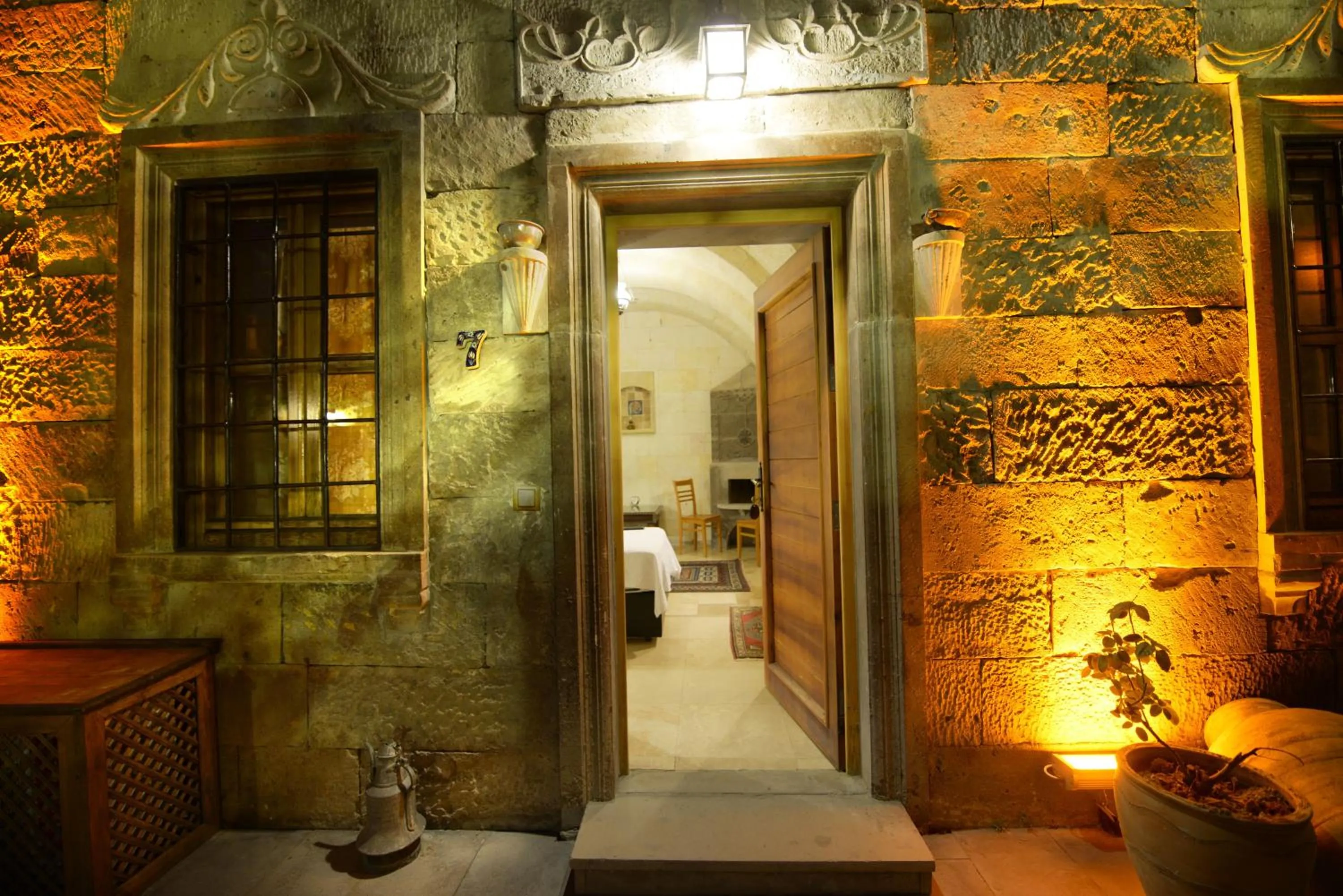 Facade/entrance in Vineyard Cave Hotel