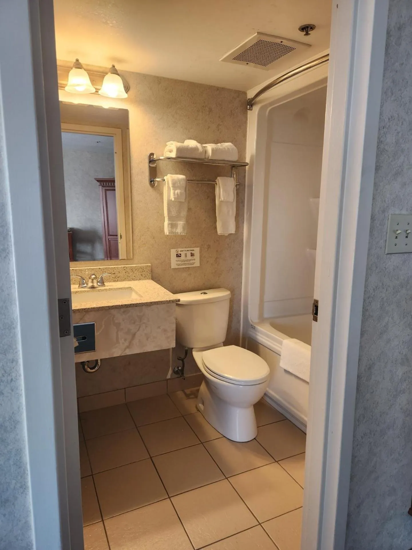 Bathroom in Travelodge by Wyndham Amherst