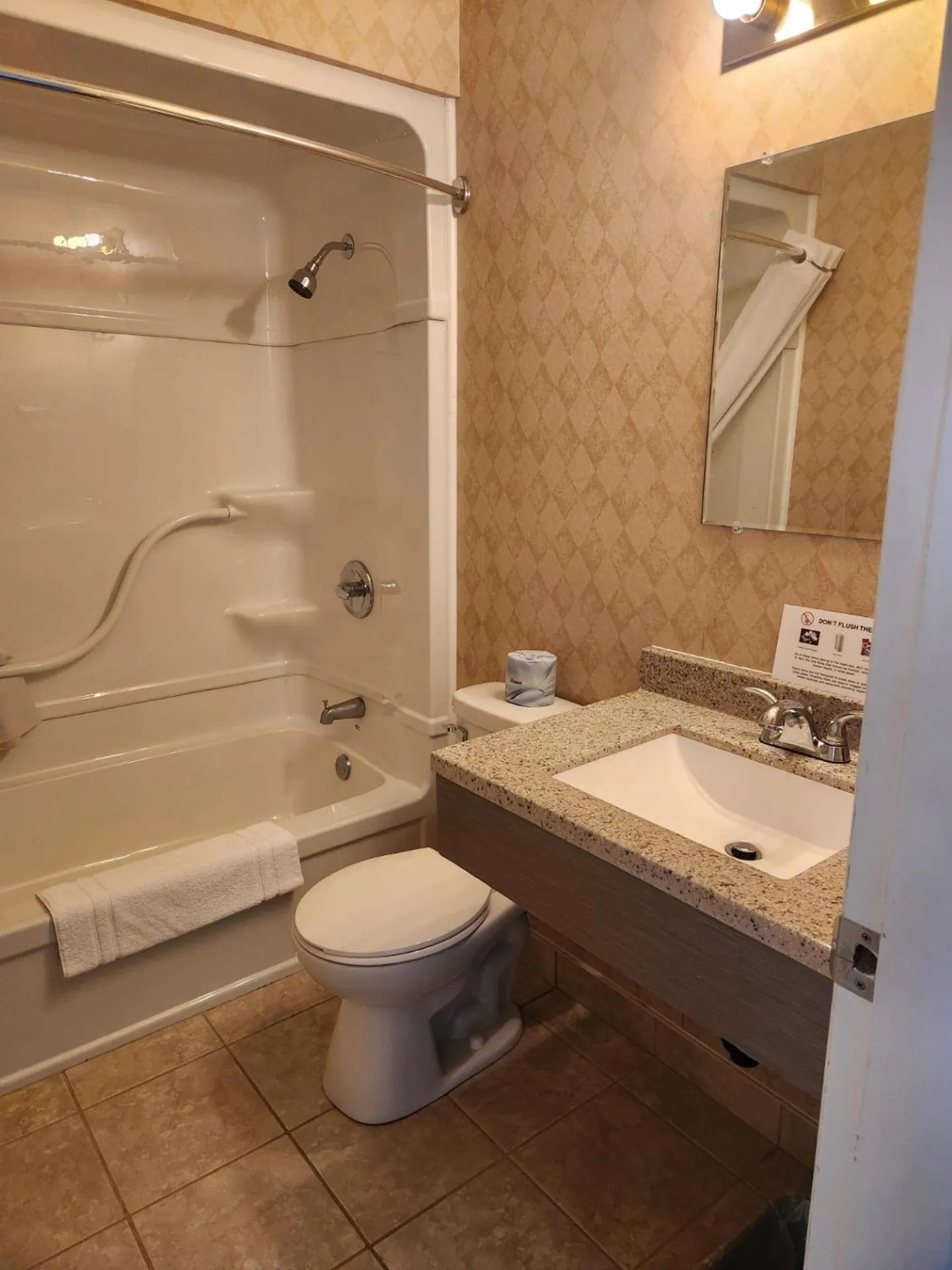 Bathroom in Travelodge by Wyndham Amherst