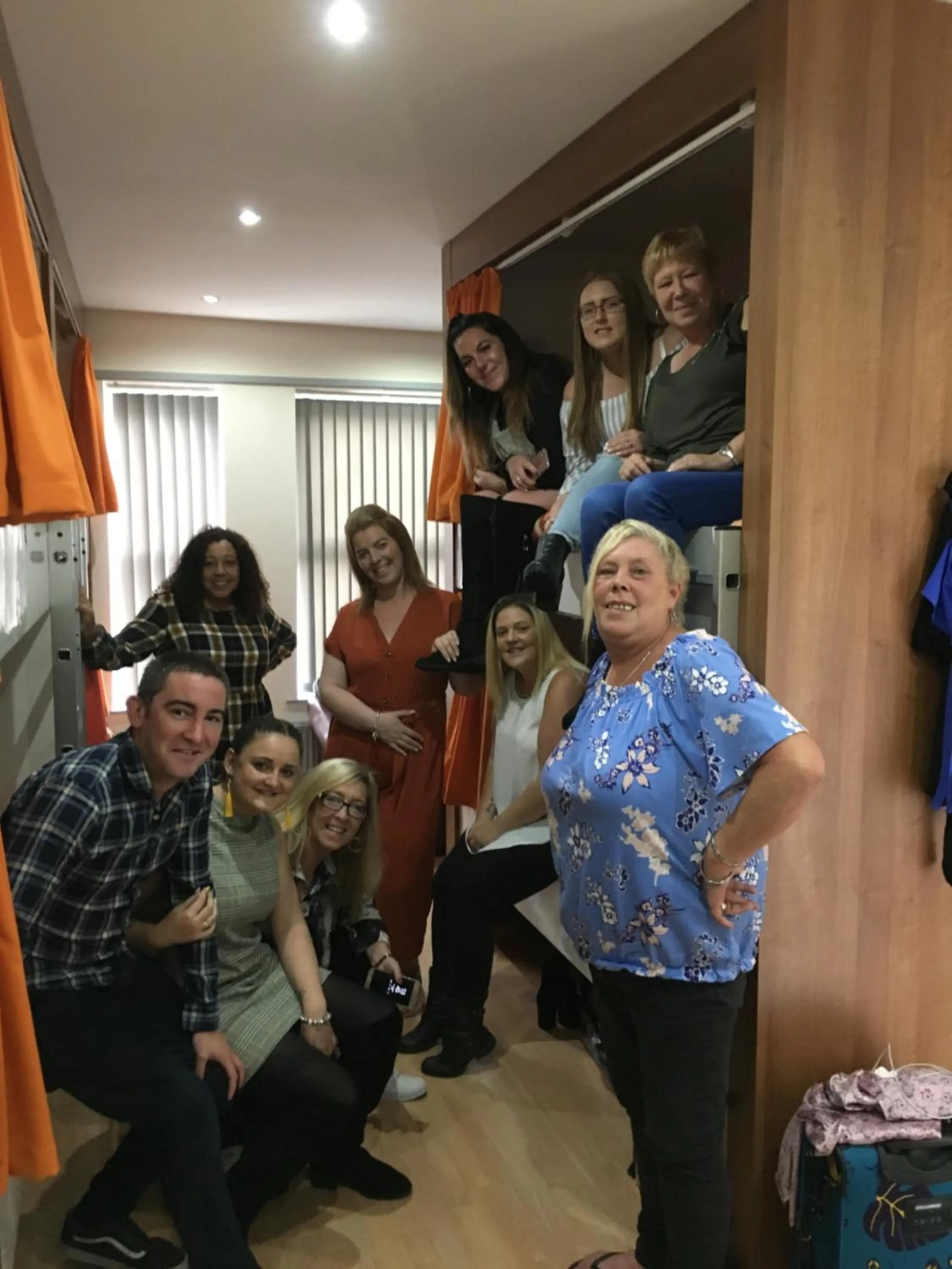 group of guests in The Liverpool Pod Travel Hostel