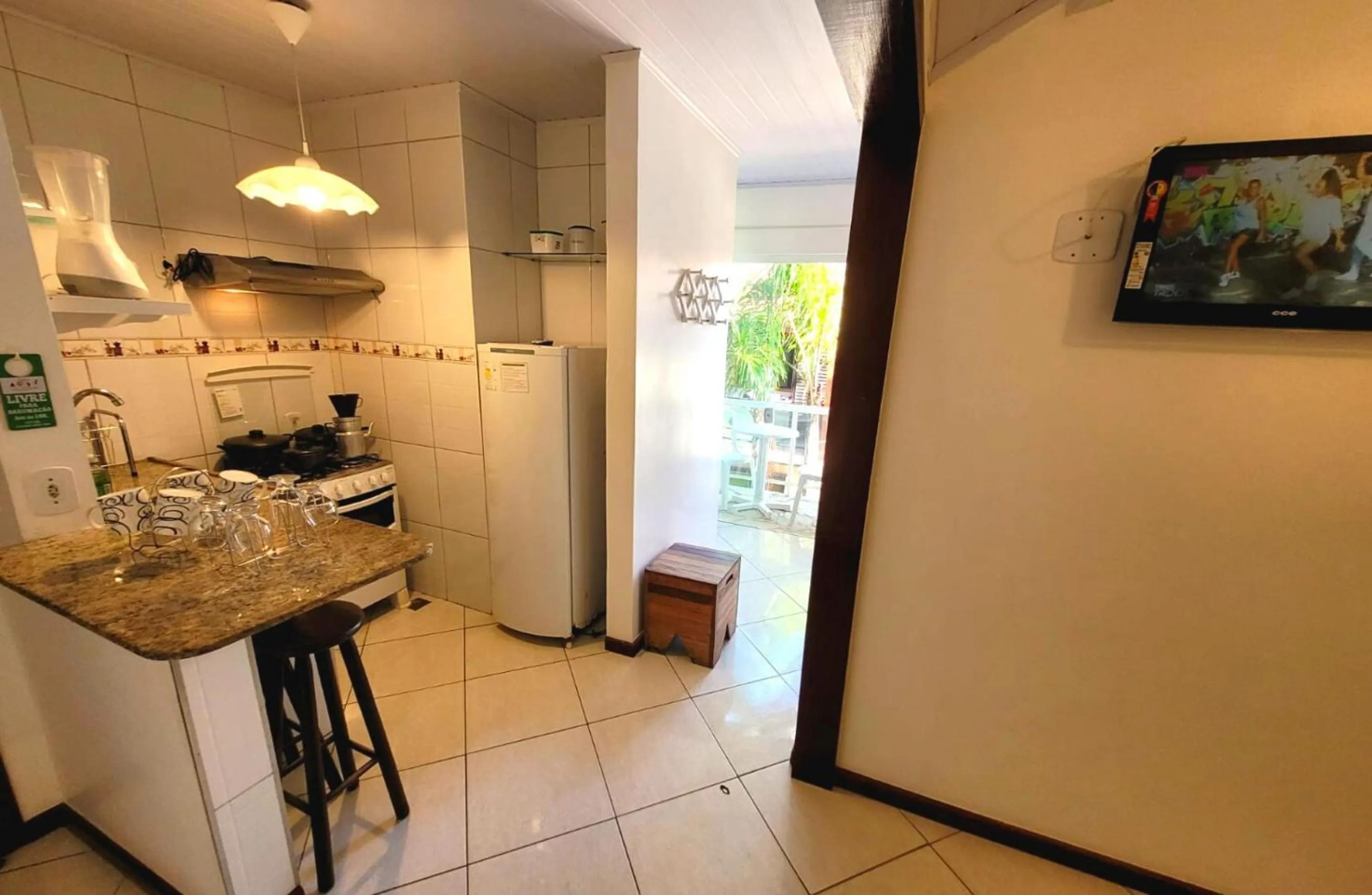 Kitchen or kitchenette in Pousada Solar de Geribá