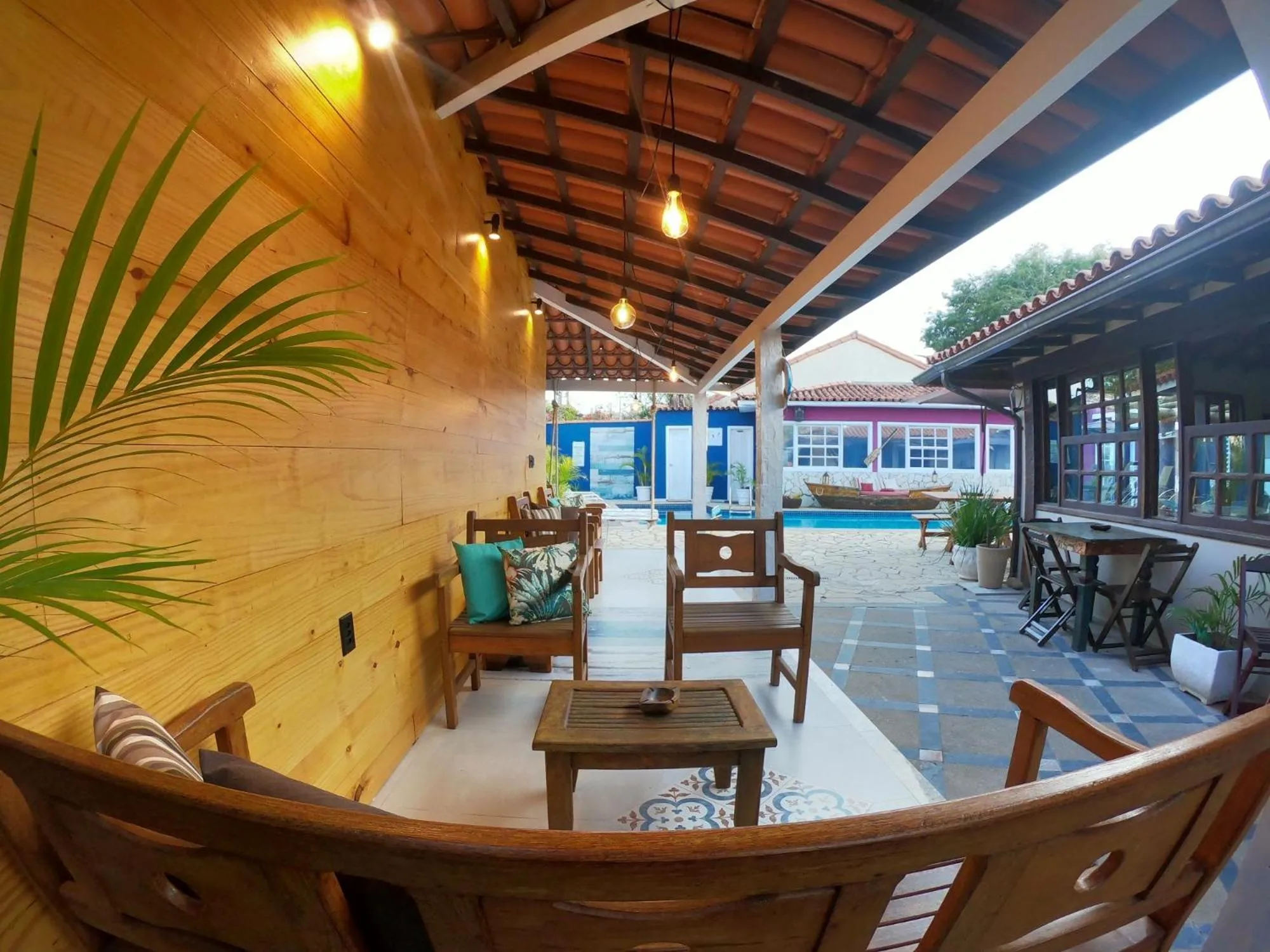 Communal lounge/ TV room in Pousada Solar de Geribá