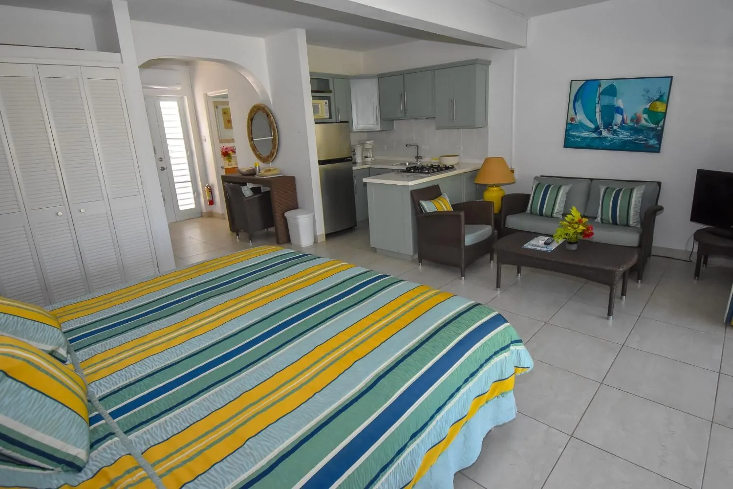 Bed in Antigua Village Beach Resort