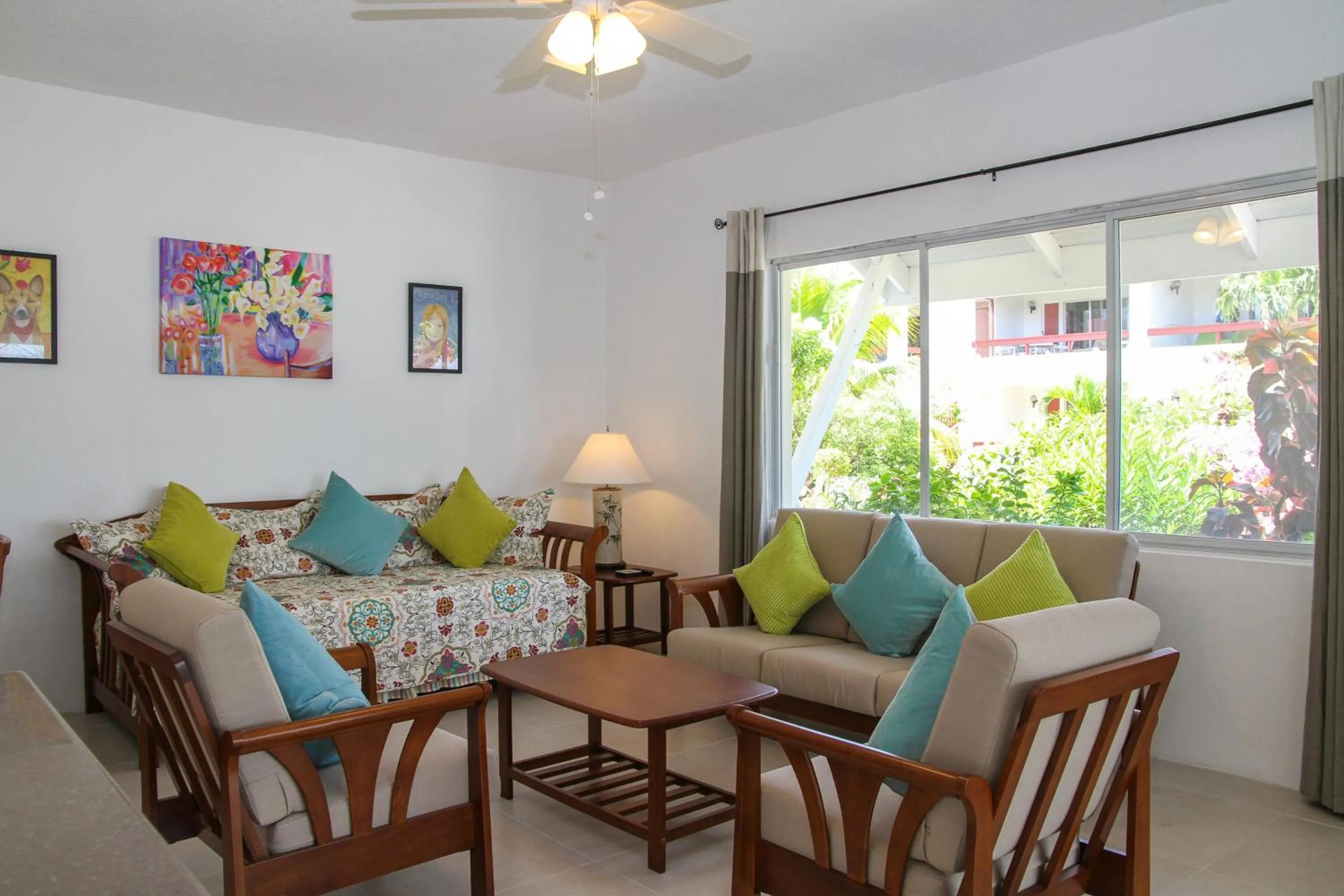 Living room in Antigua Village Beach Resort