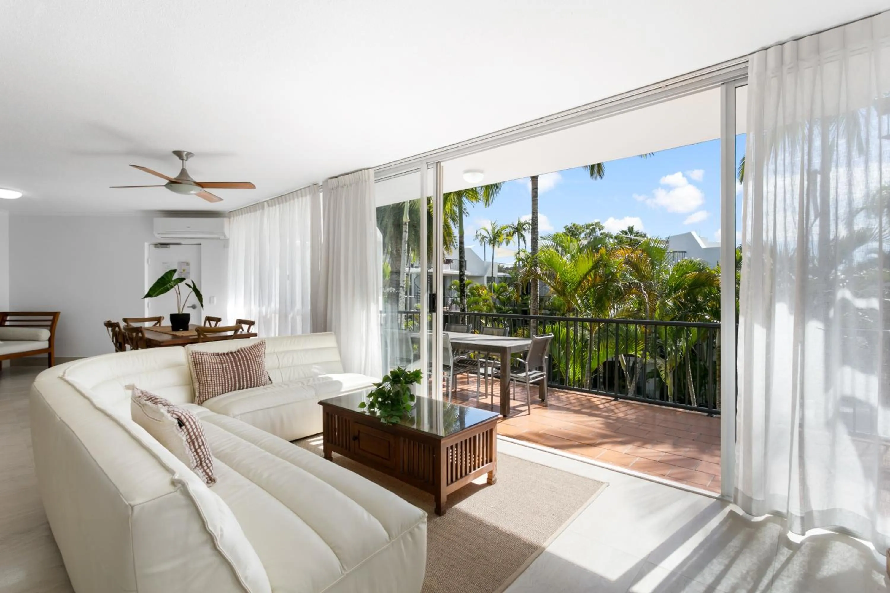 Living room in Noosa Tropicana