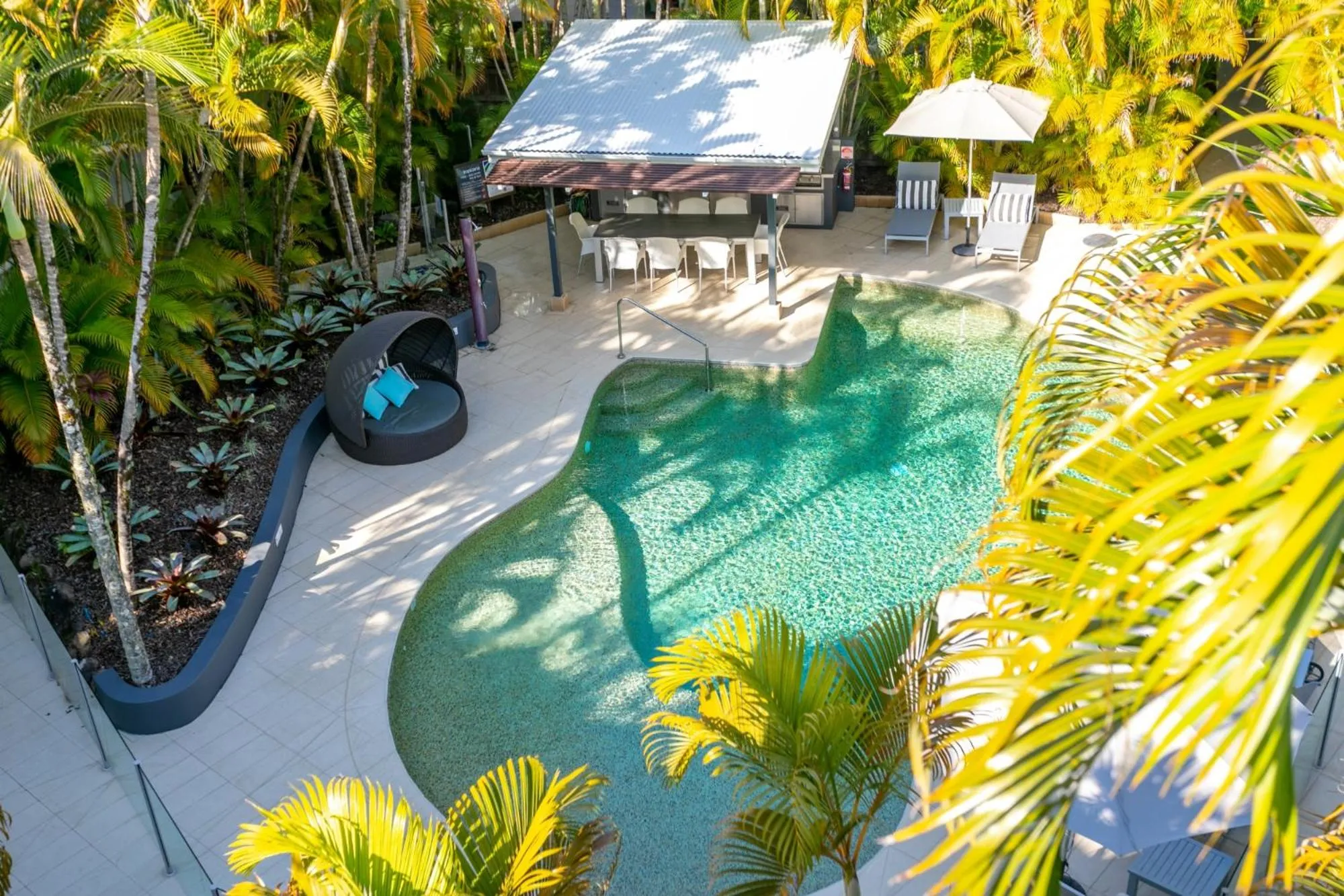 Pool view in Noosa Tropicana