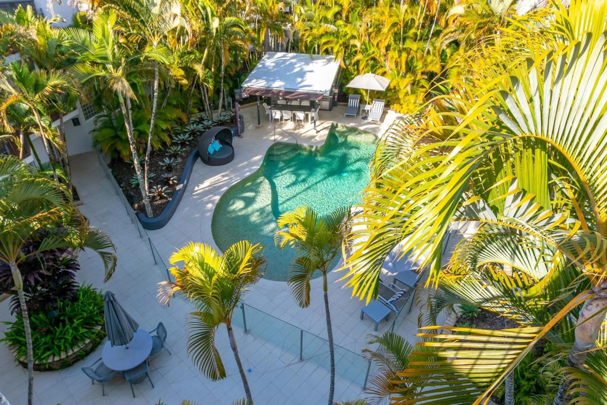 Pool view in Noosa Tropicana