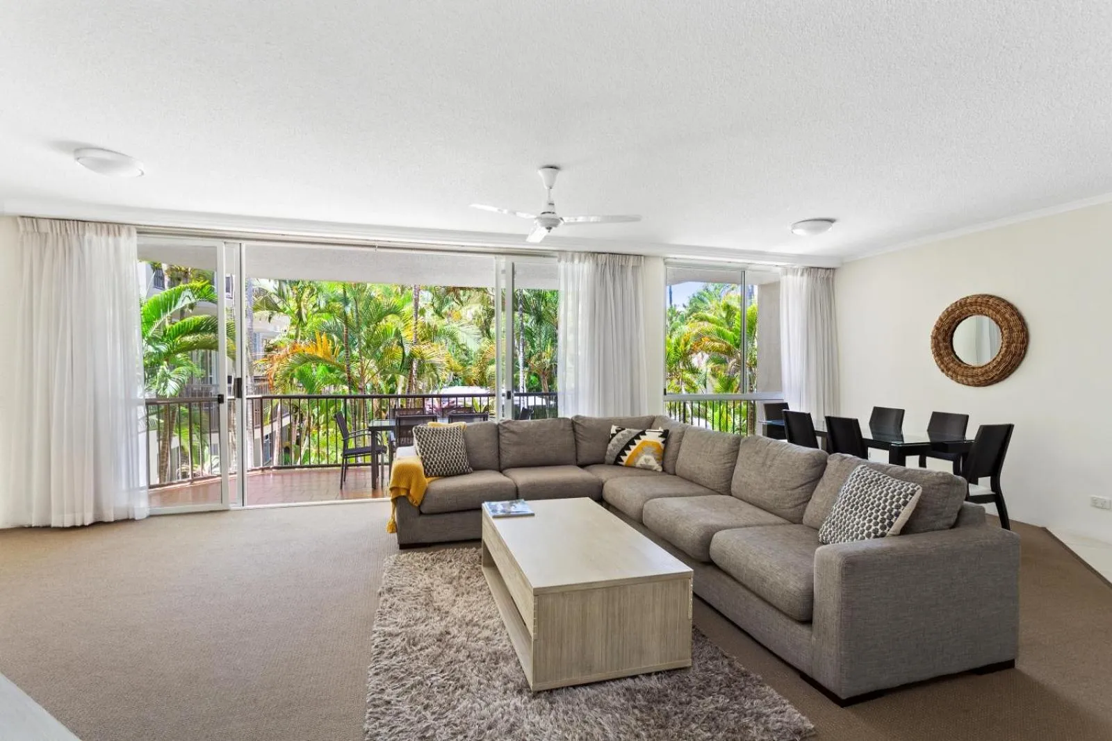 Living room in Noosa Tropicana