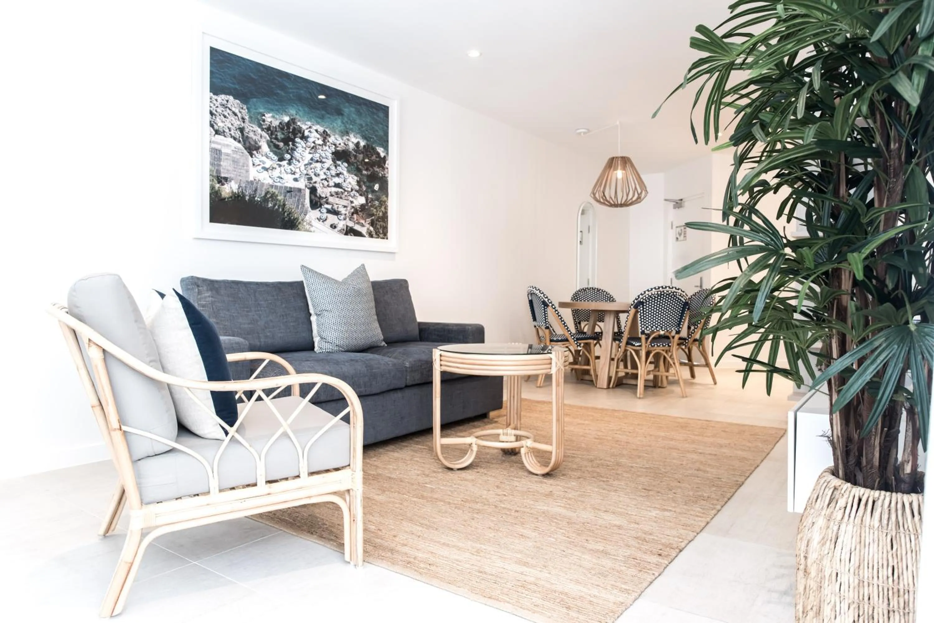 Living room in On The Beach Noosa Resort