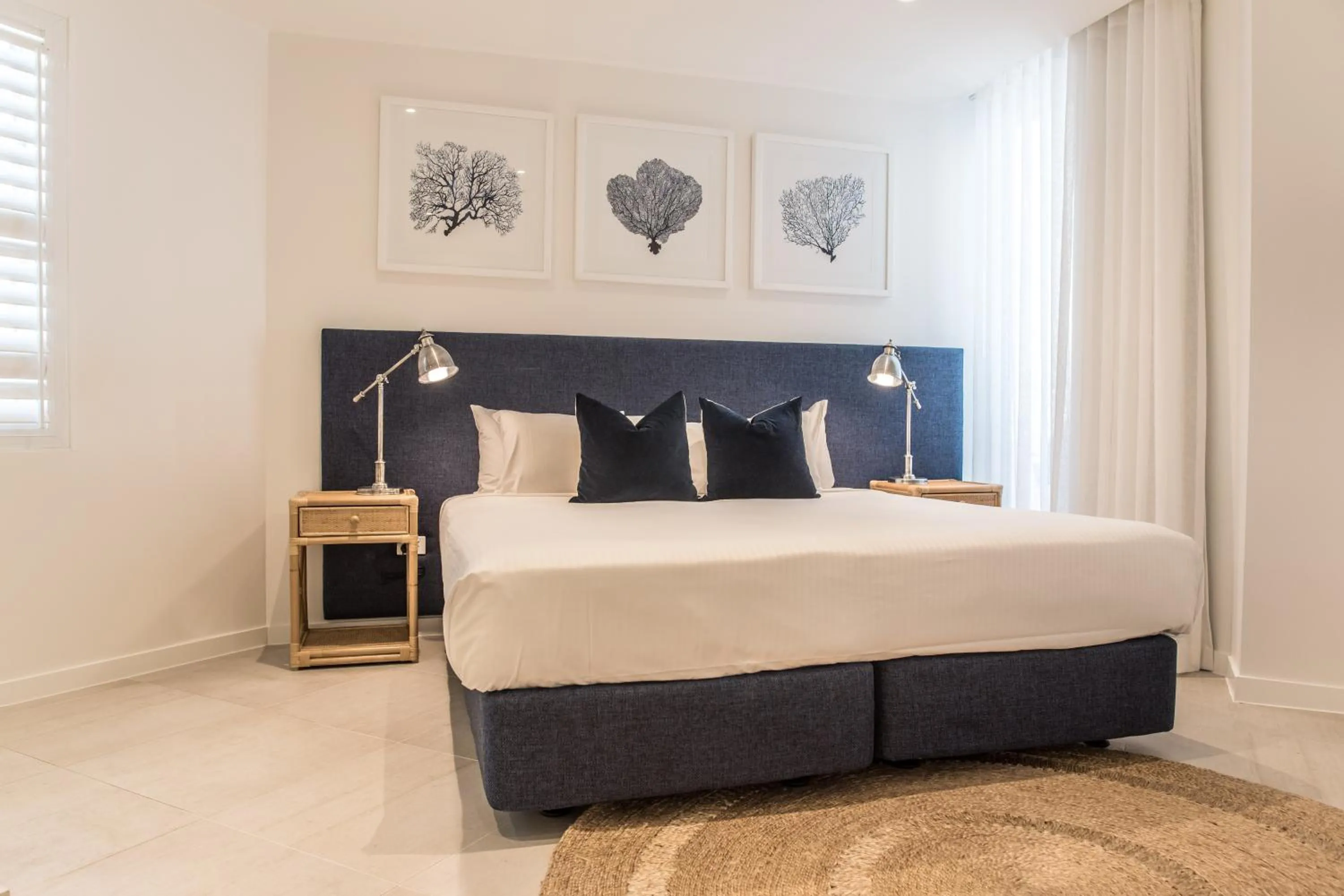 Bed in On The Beach Noosa Resort