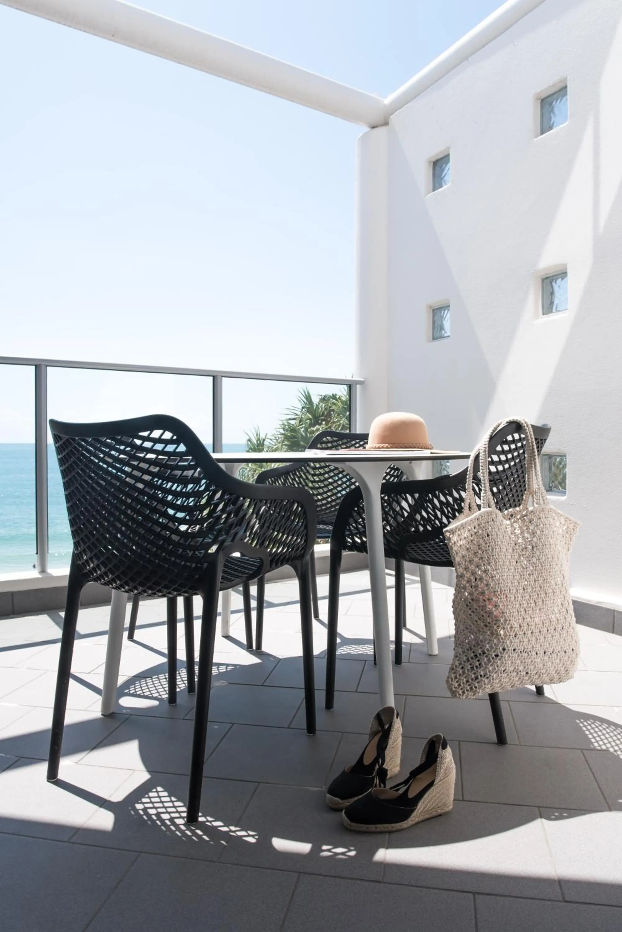 Patio in On The Beach Noosa Resort