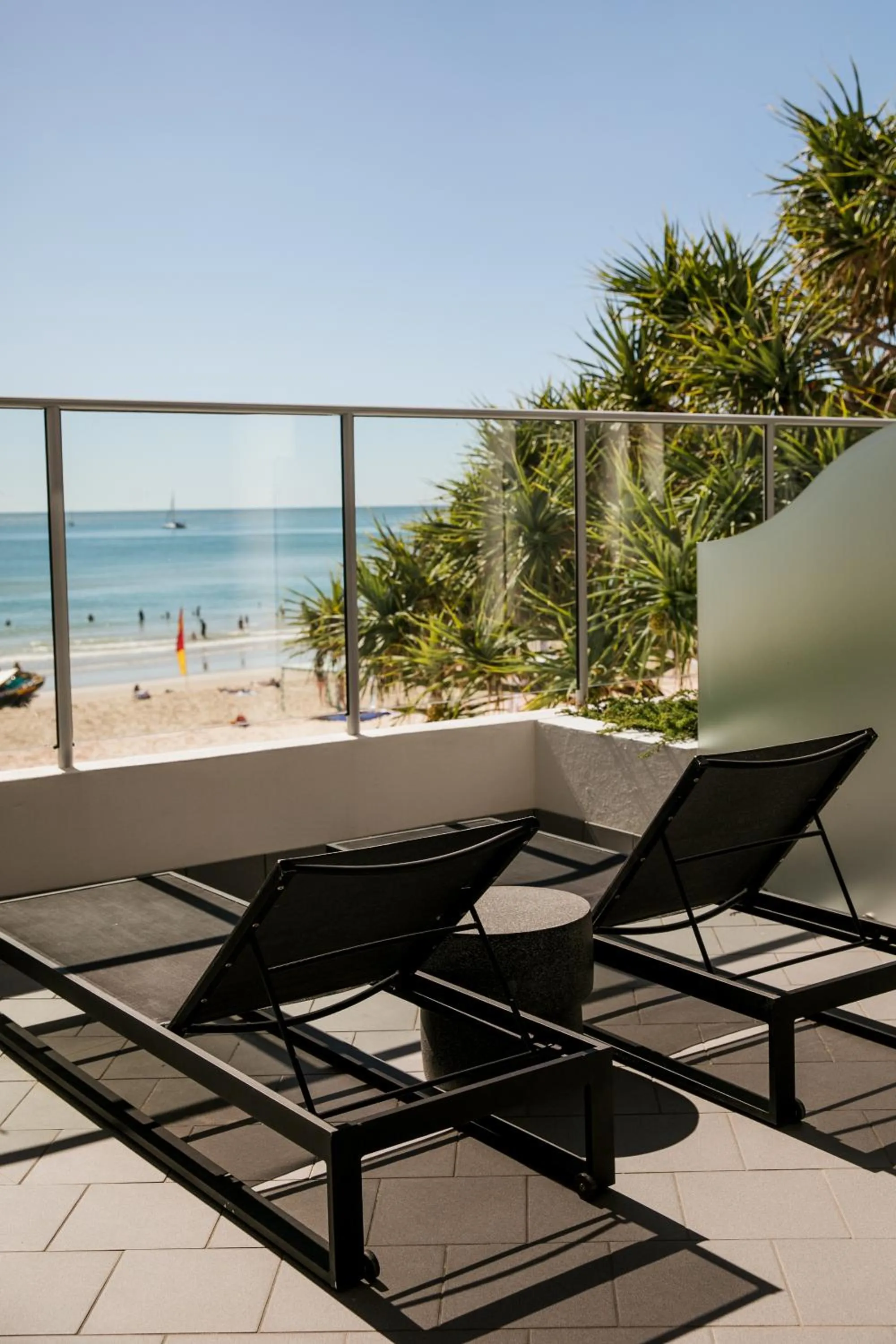 Patio in On The Beach Noosa Resort