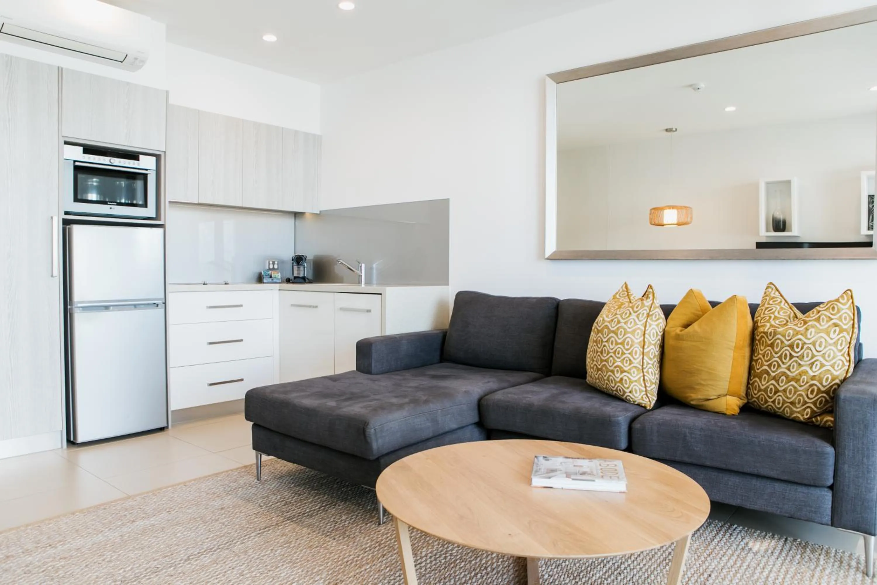 Kitchen or kitchenette in On The Beach Noosa Resort