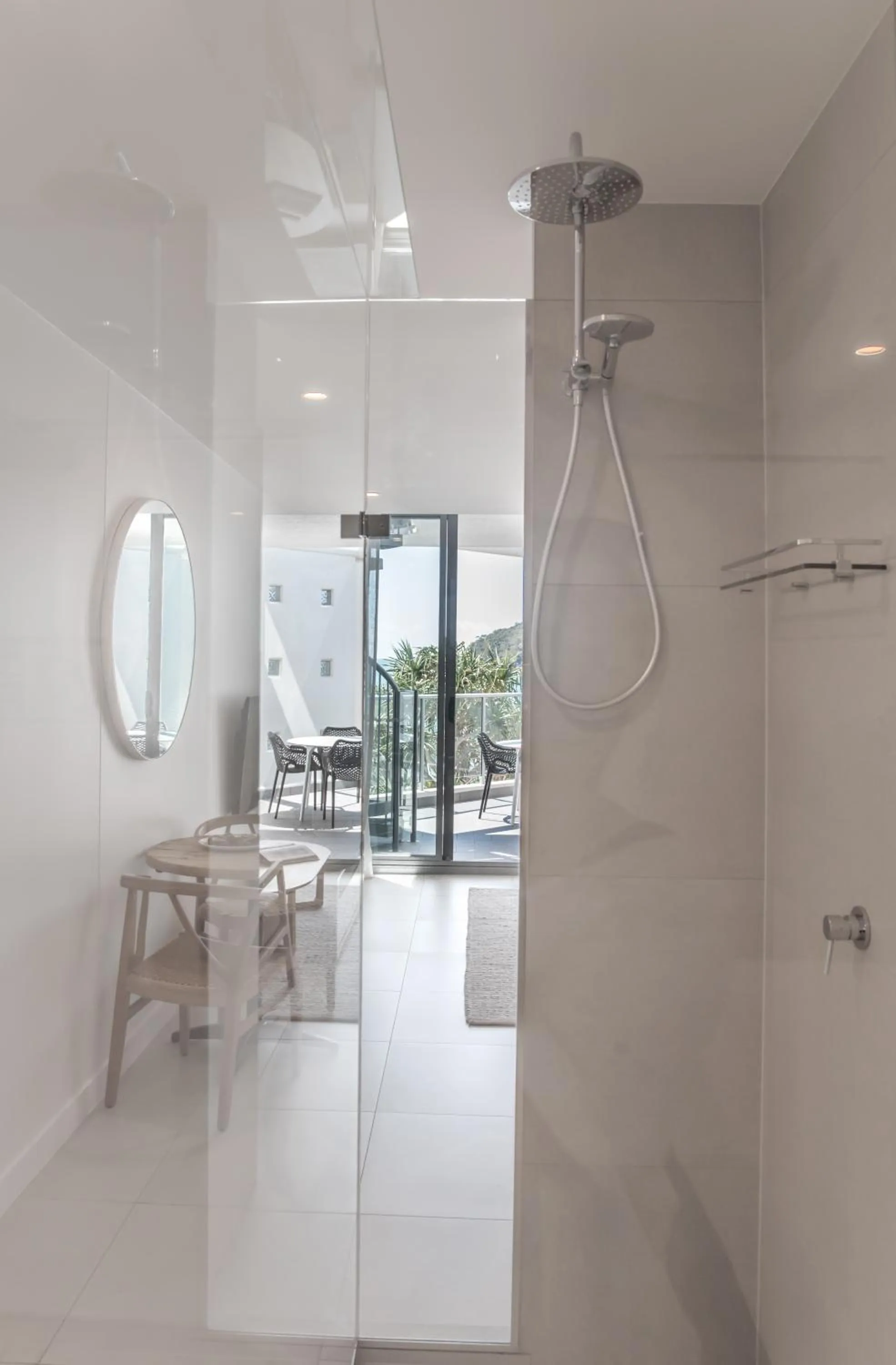 Shower in On The Beach Noosa Resort