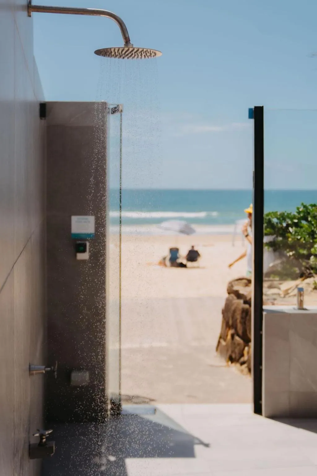 Shower in On The Beach Noosa Resort