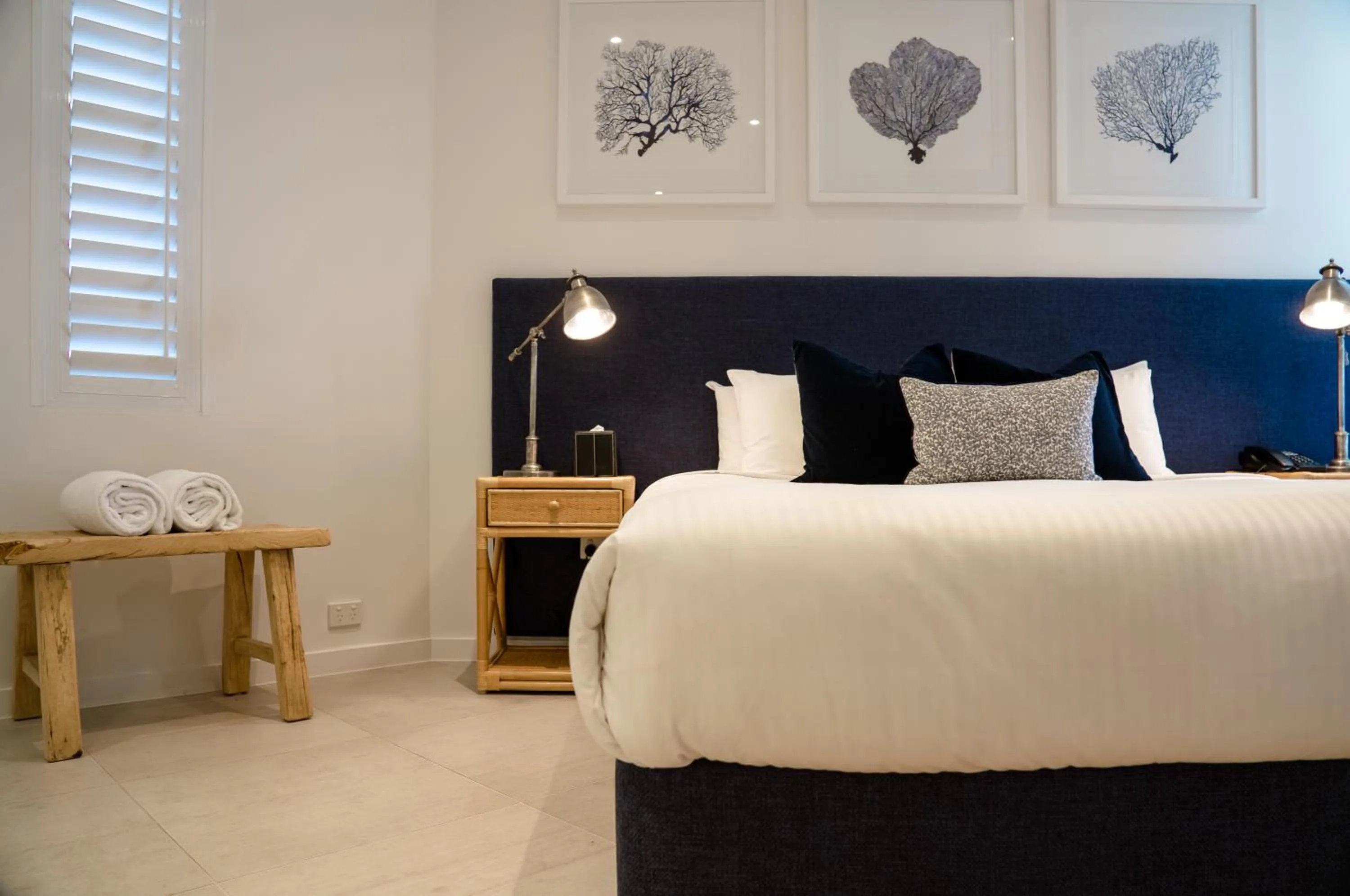 Bed in On The Beach Noosa Resort