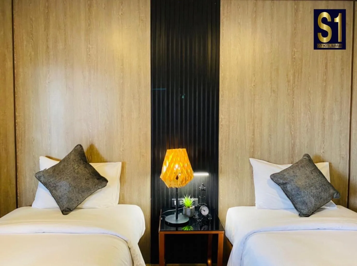 Bed in S1 City Hotel Buriram