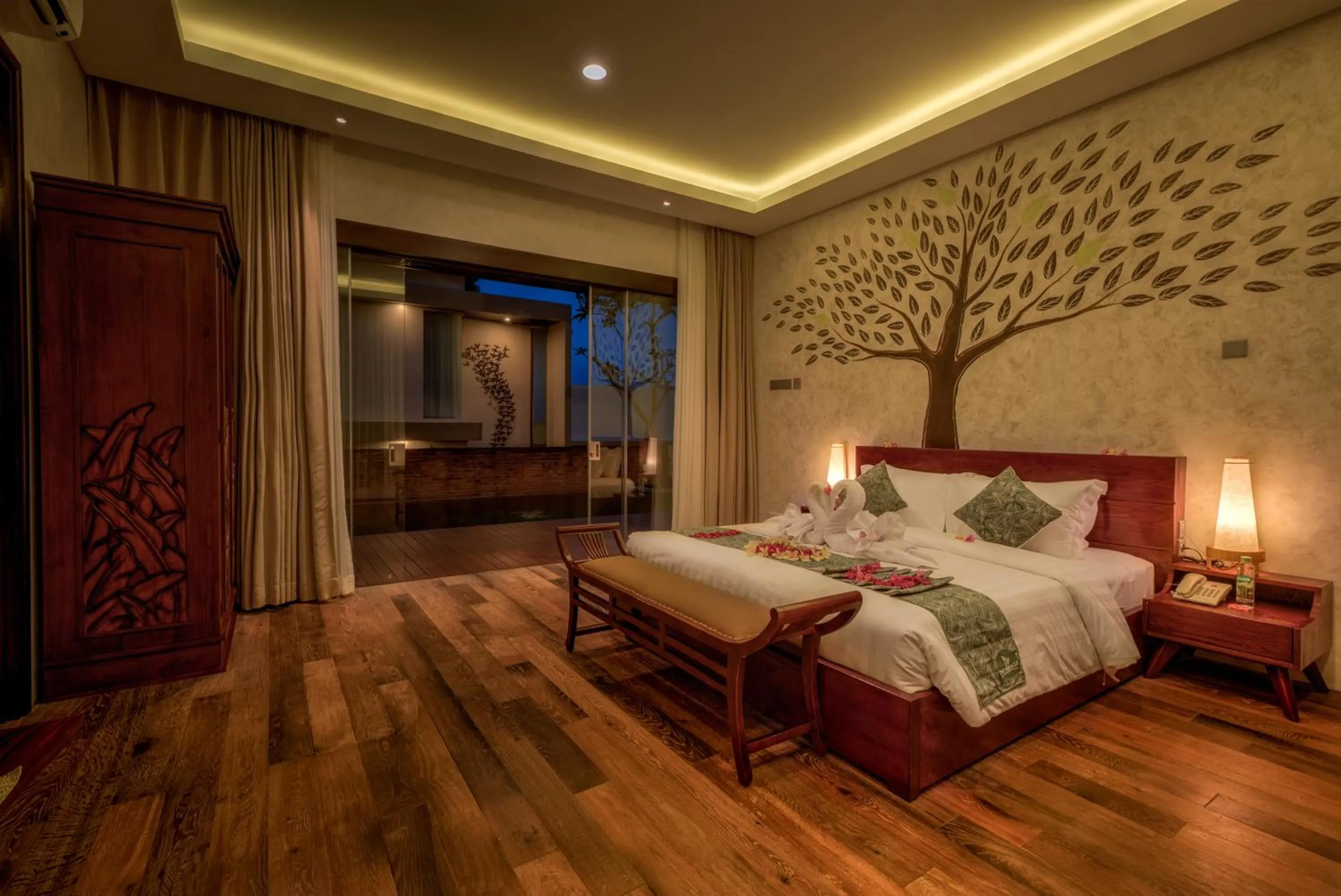 Bedroom, Bed in The Miracle Villa Nusa Dua