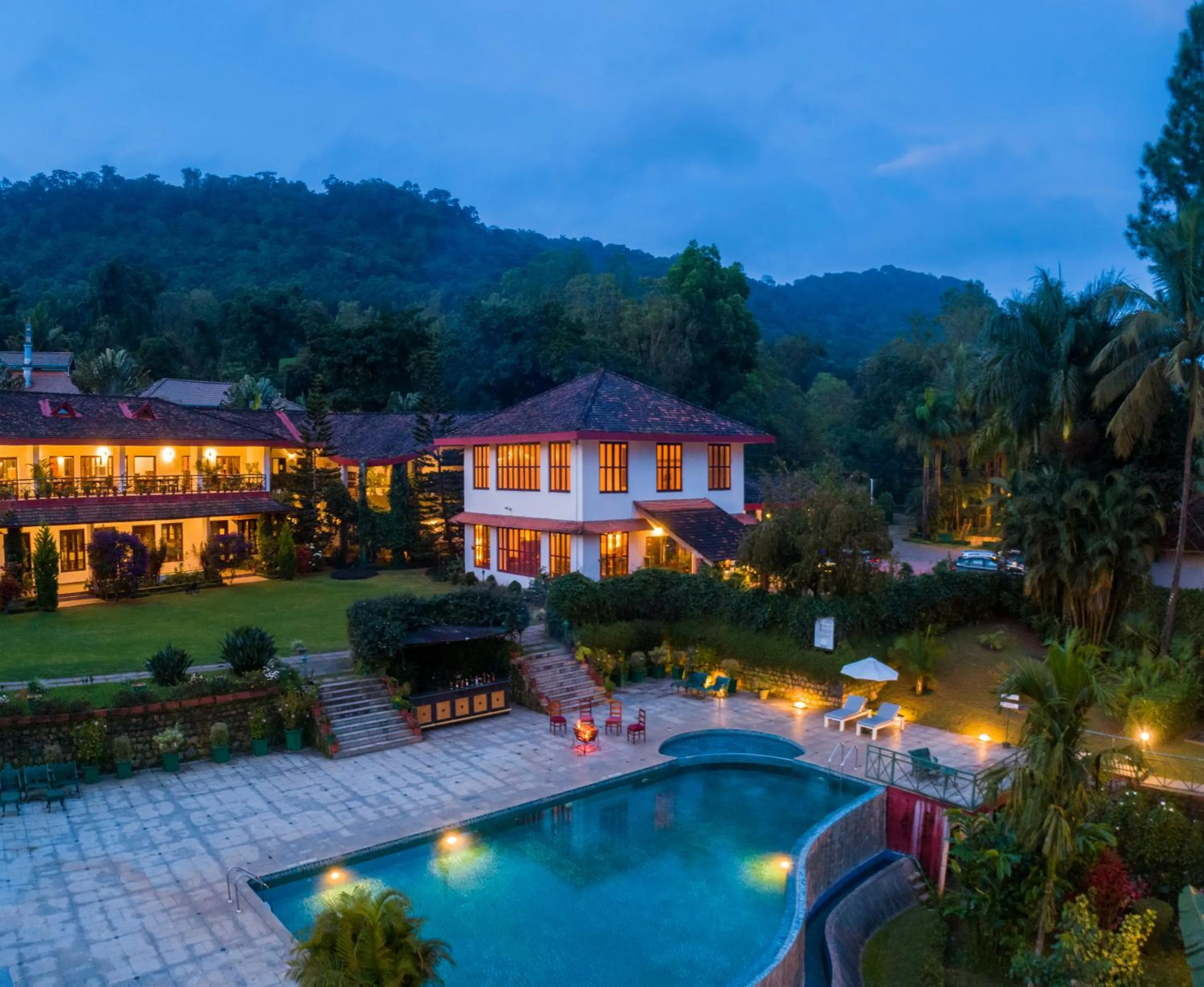 Pool view in Amritara Ambatty Greens Resort