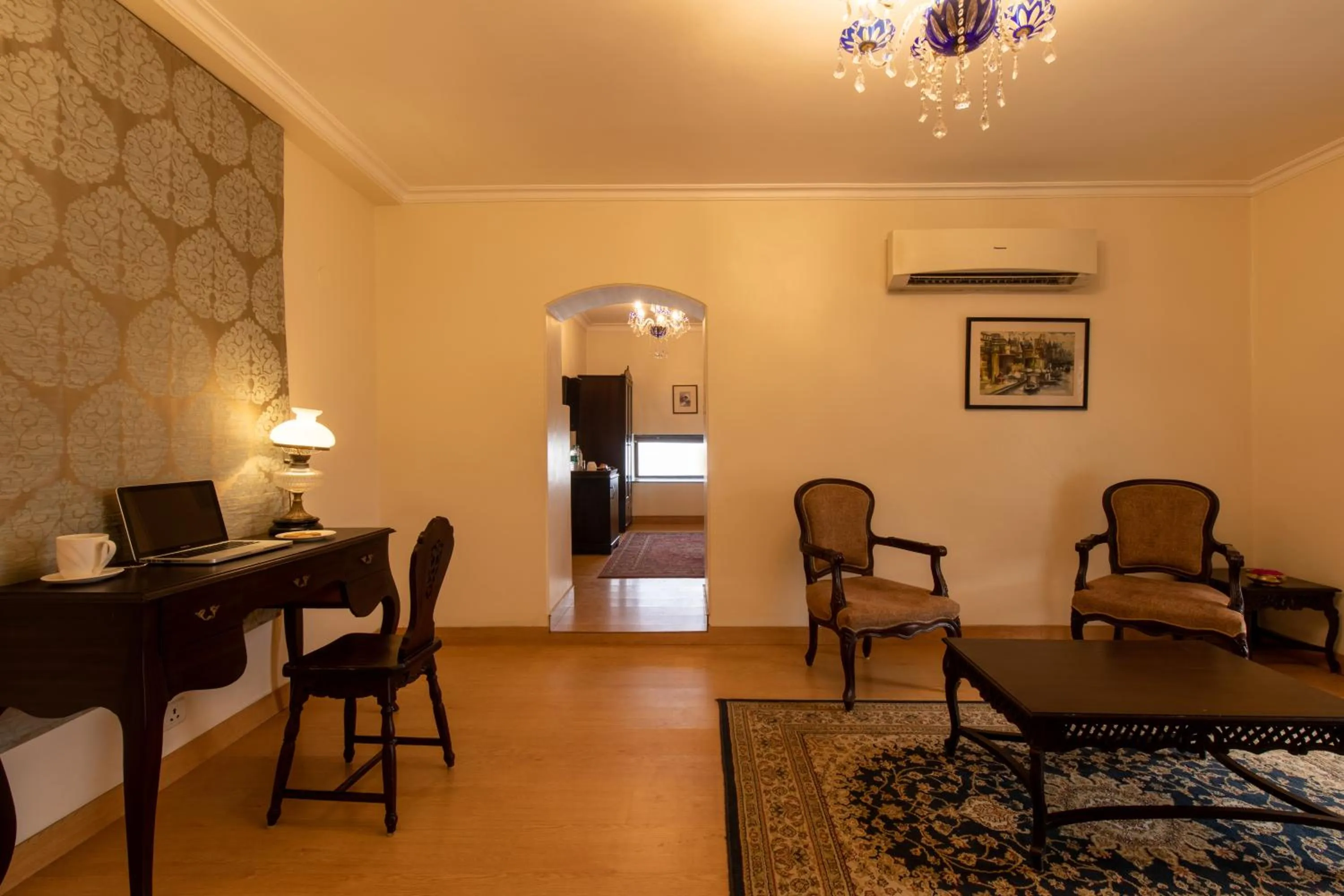 Seating area in Amritara Suryauday Haveli