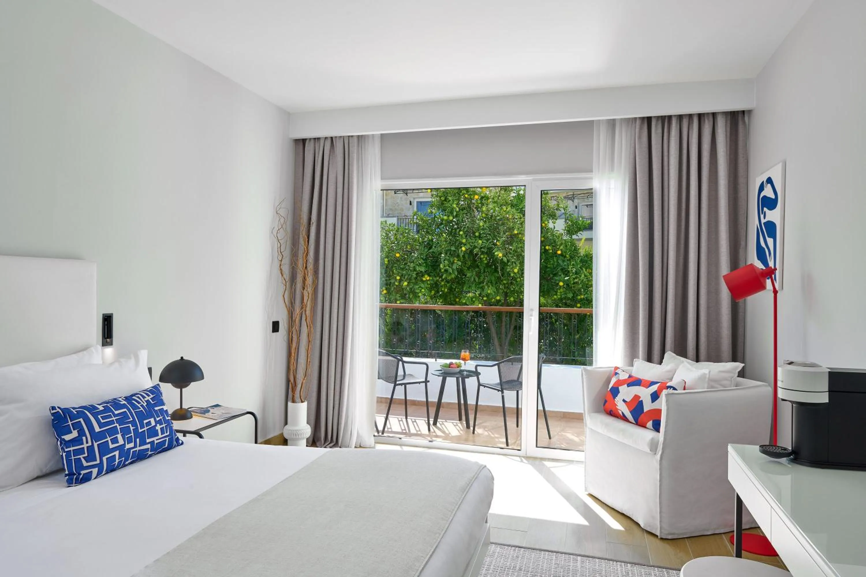 View (from property/room), Bed in Domes Noruz Kassandra, Halkidiki - Adults Only