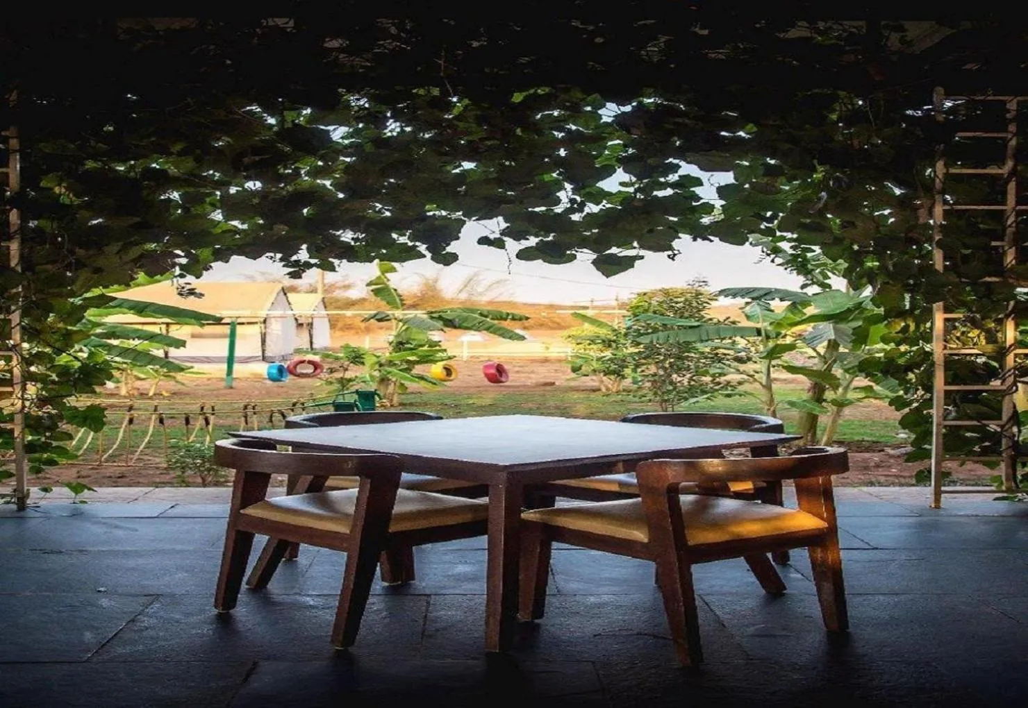 Garden view in Starling River Resort Dandeli