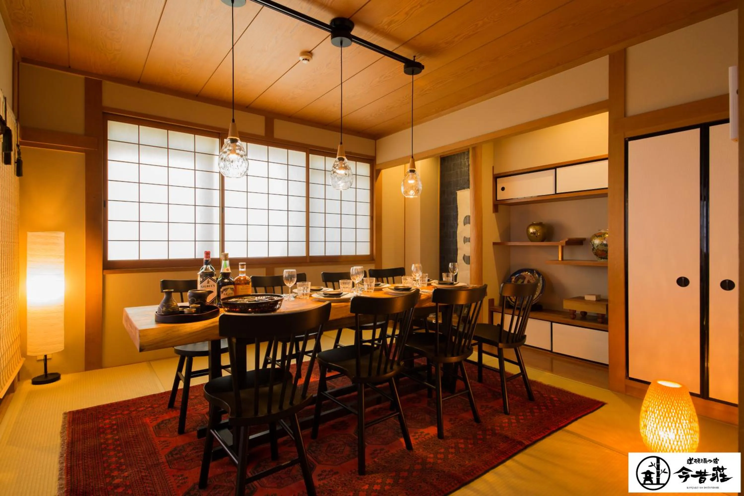 Dining area in KONJAKUSO Osaka Dotonbori "YORIAI" Penthouse Stay