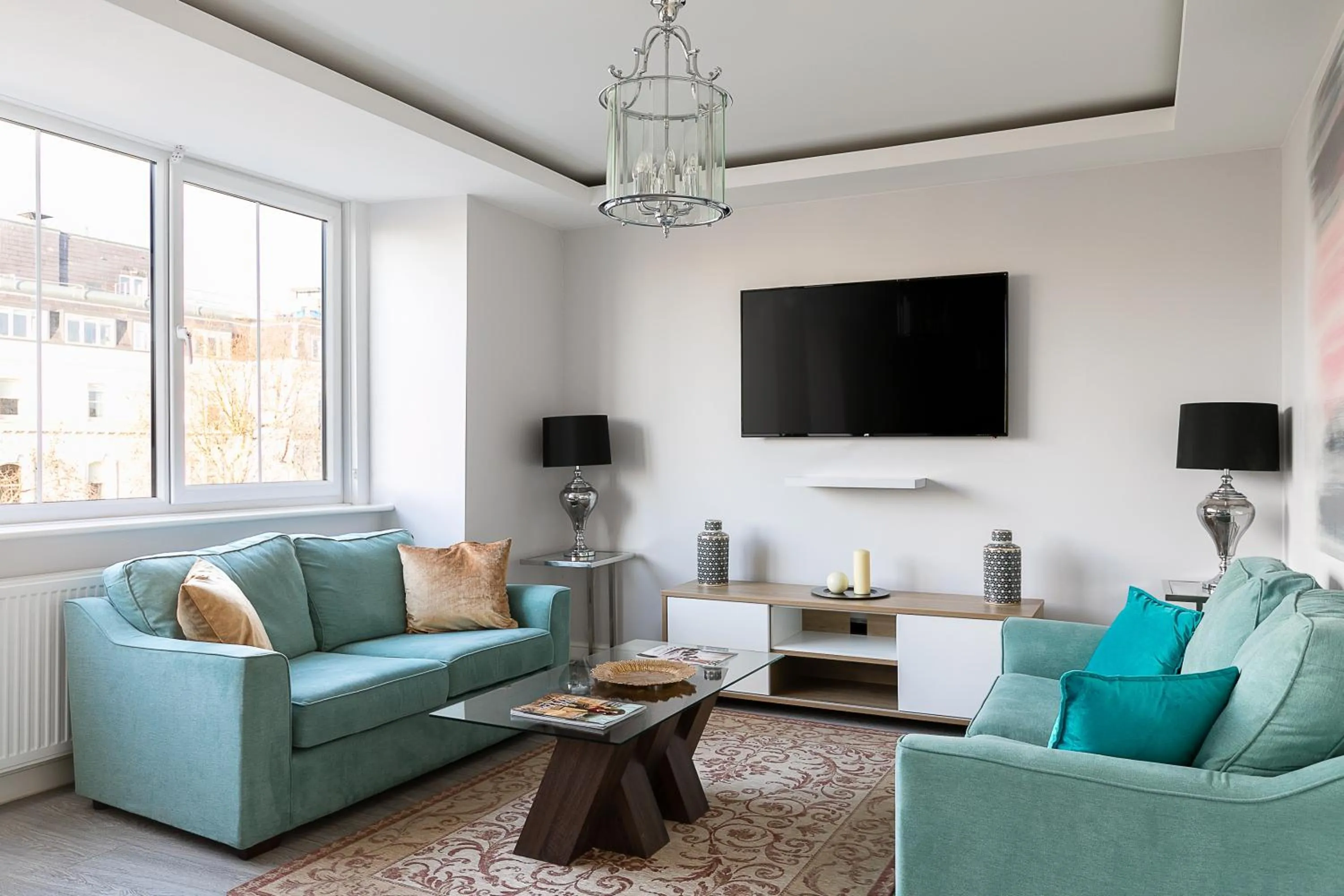 Living room in Cromwell road apartments