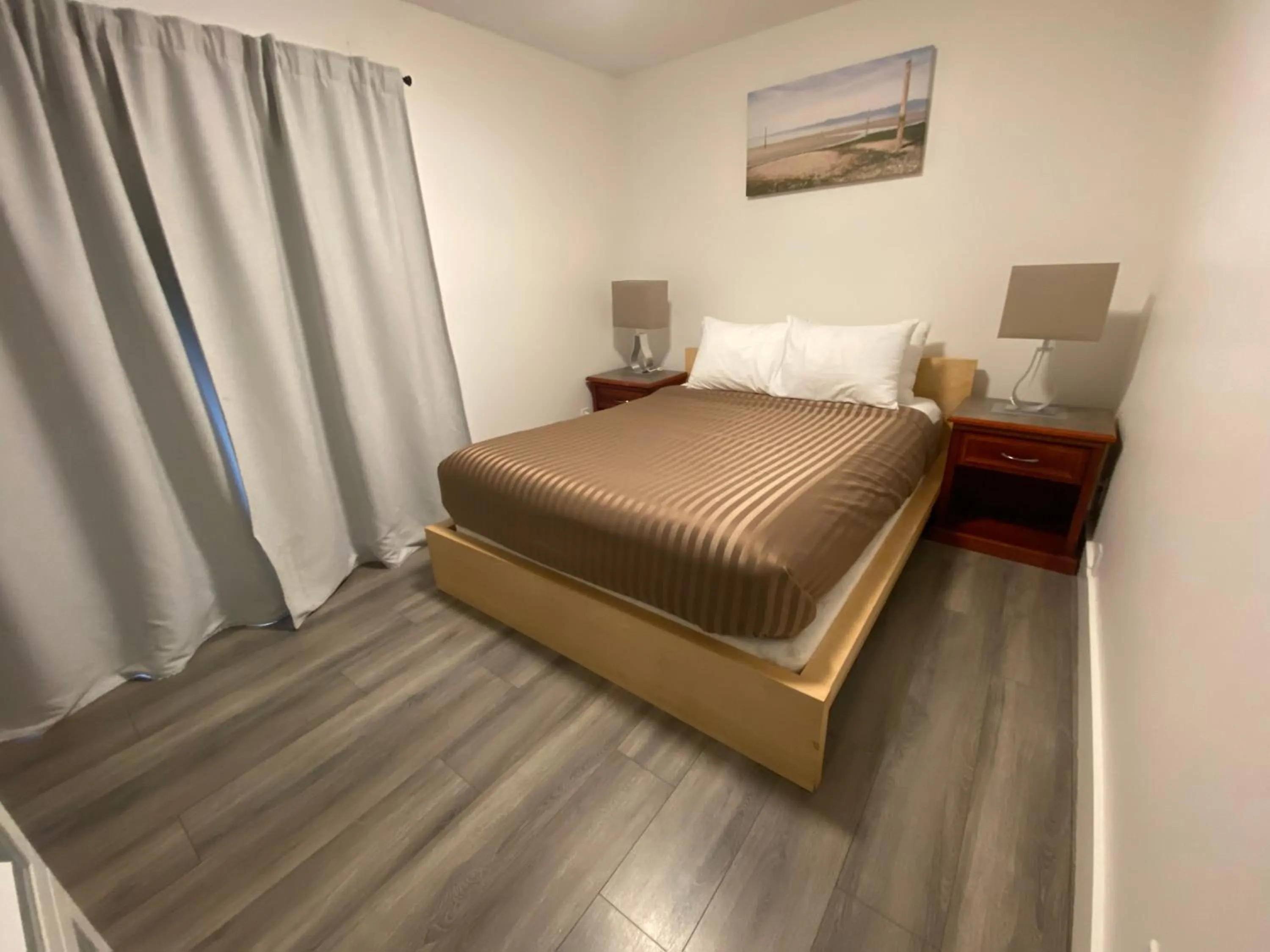 Bed in Riverside Resort & RV Park