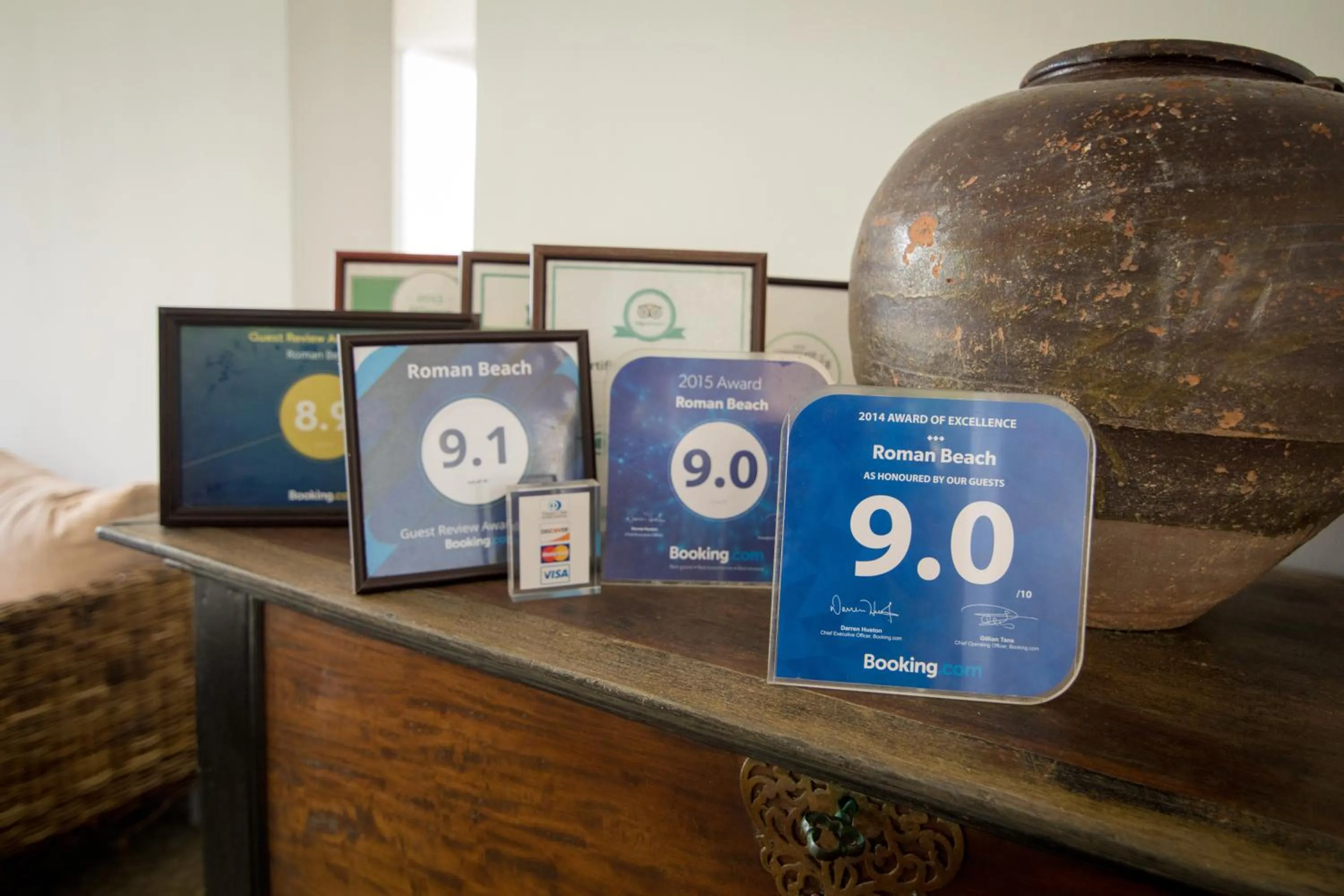 Certificate/Award in Roman Beach Hotel