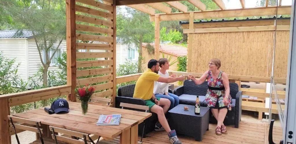 Patio in Camping La Pinède Enchantée