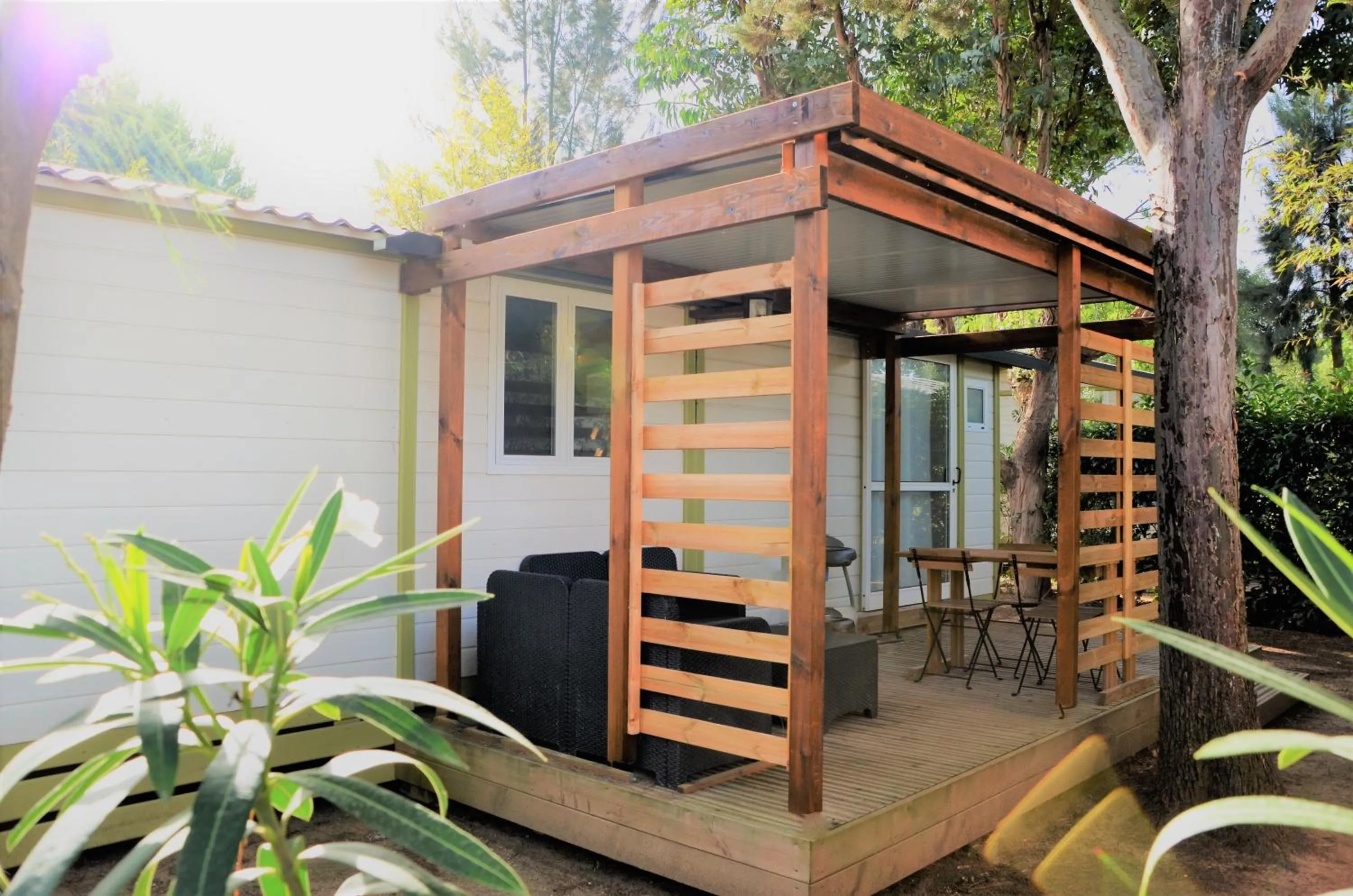 Patio in Camping La Pinède Enchantée