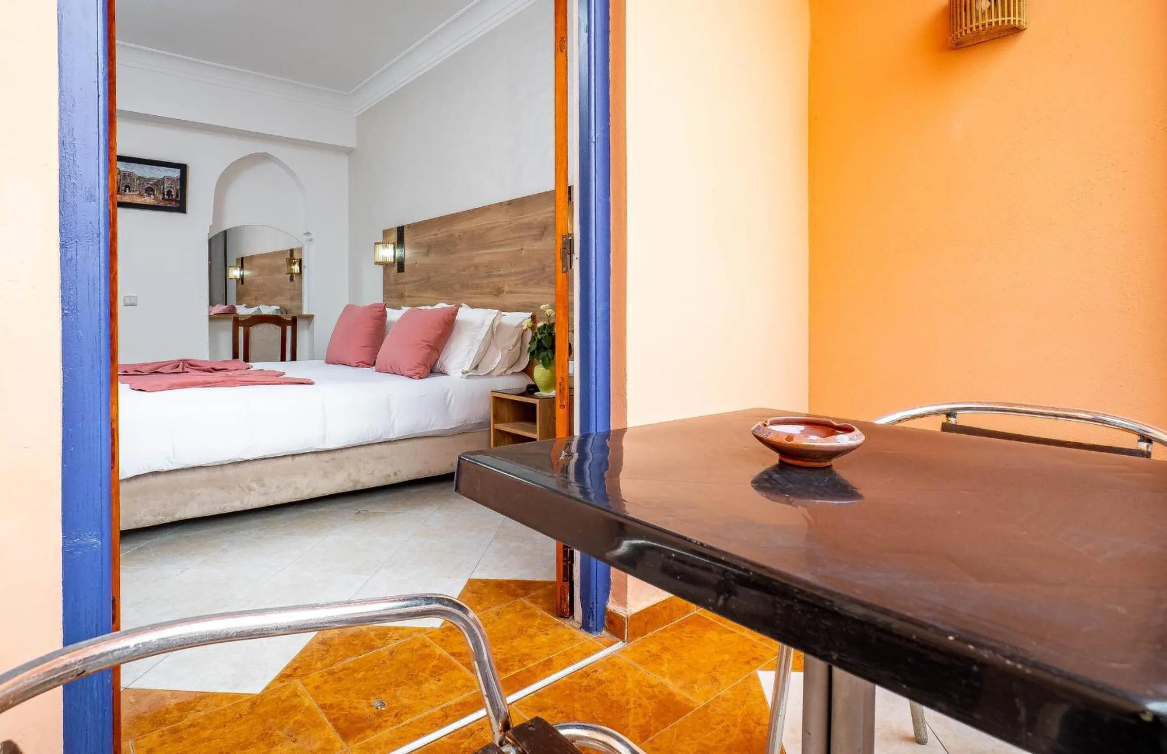 Bed in Hotel Oudaya & Spa