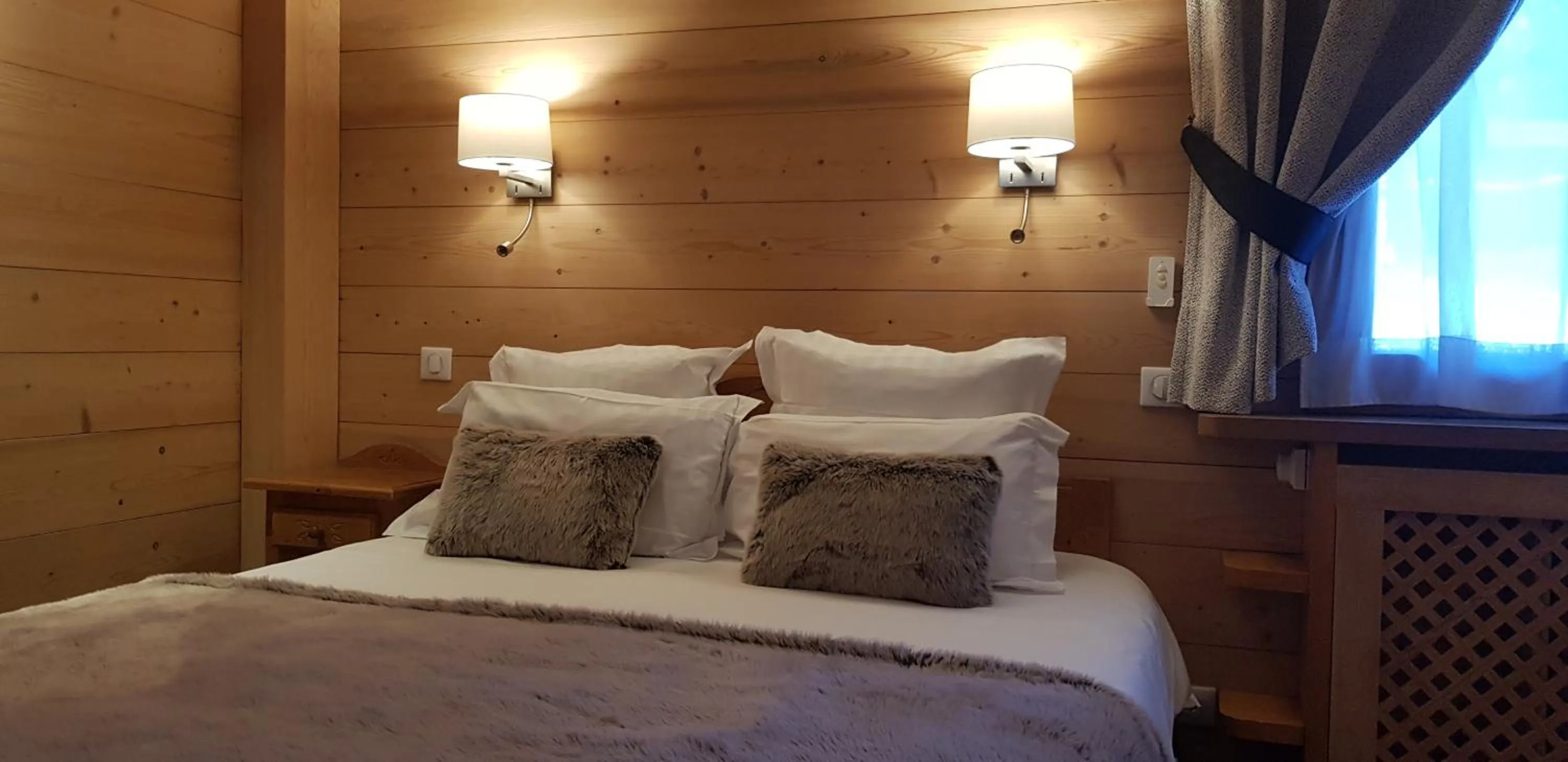 Bed in Hôtel Restaurant "Les Sapins" Wellness & Gourmet