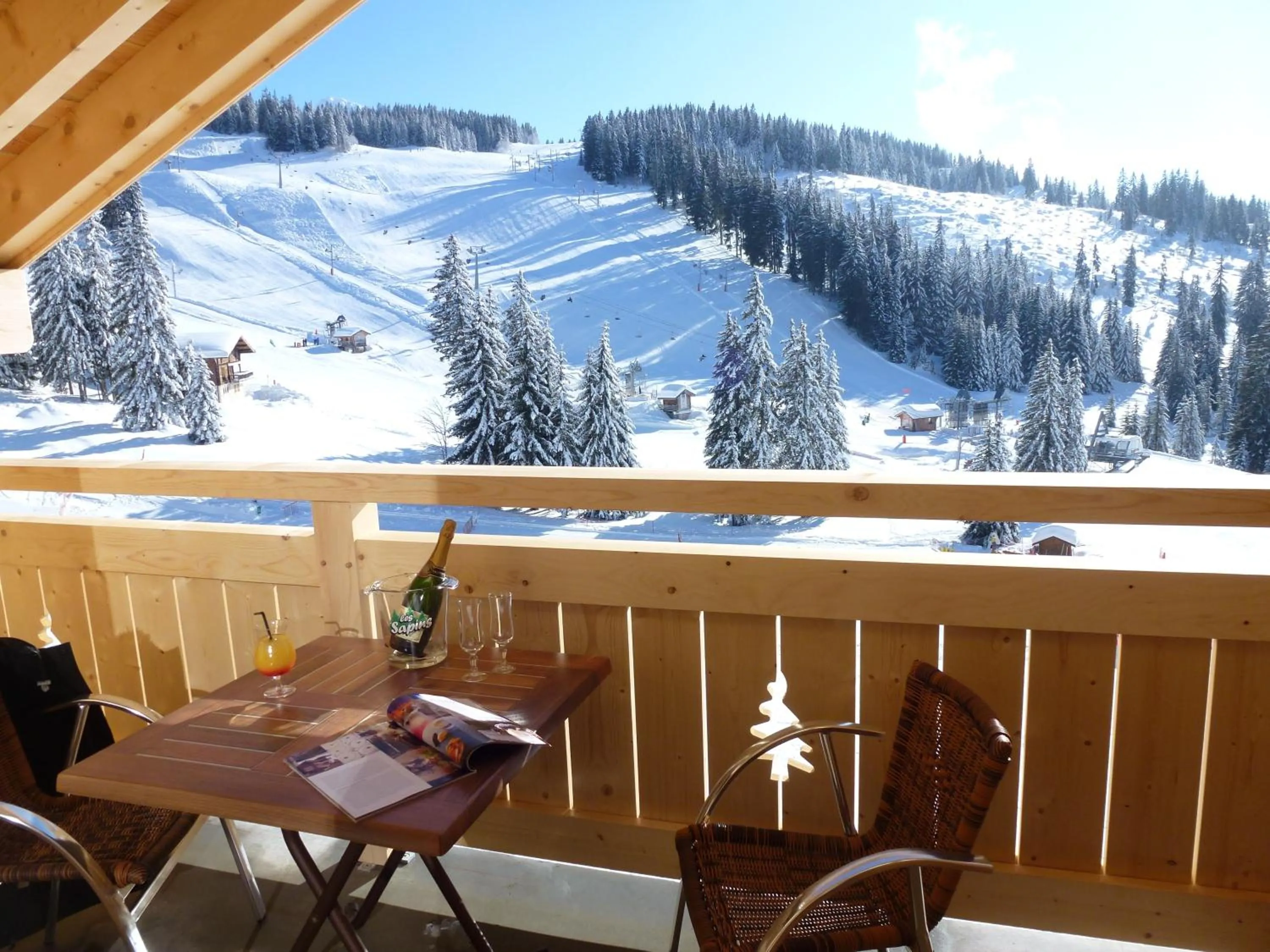 Balcony/Terrace in Hôtel Restaurant "Les Sapins" Wellness & Gourmet