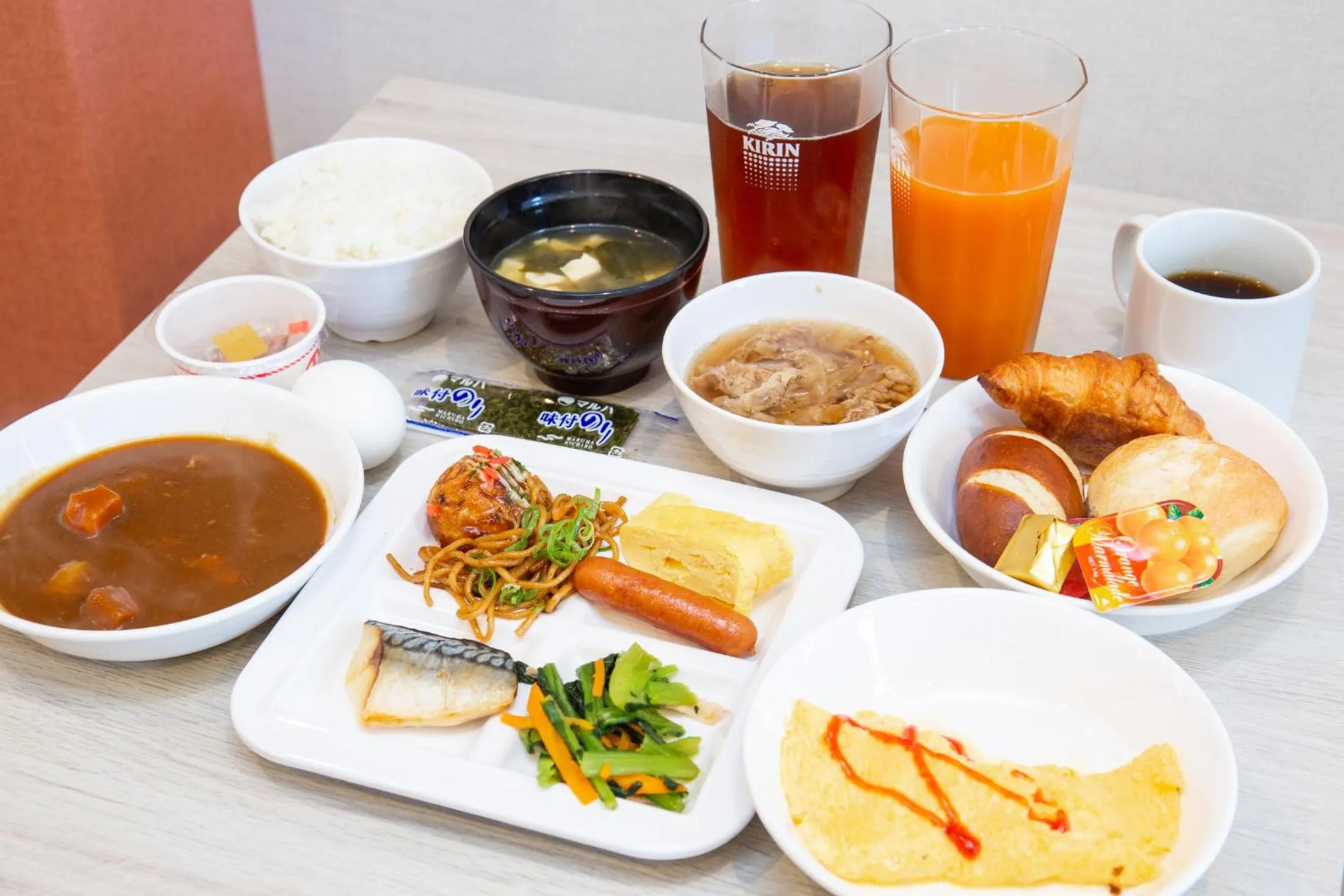 Buffet breakfast in Kuretake Inn Nankai Sakai-Ekimae