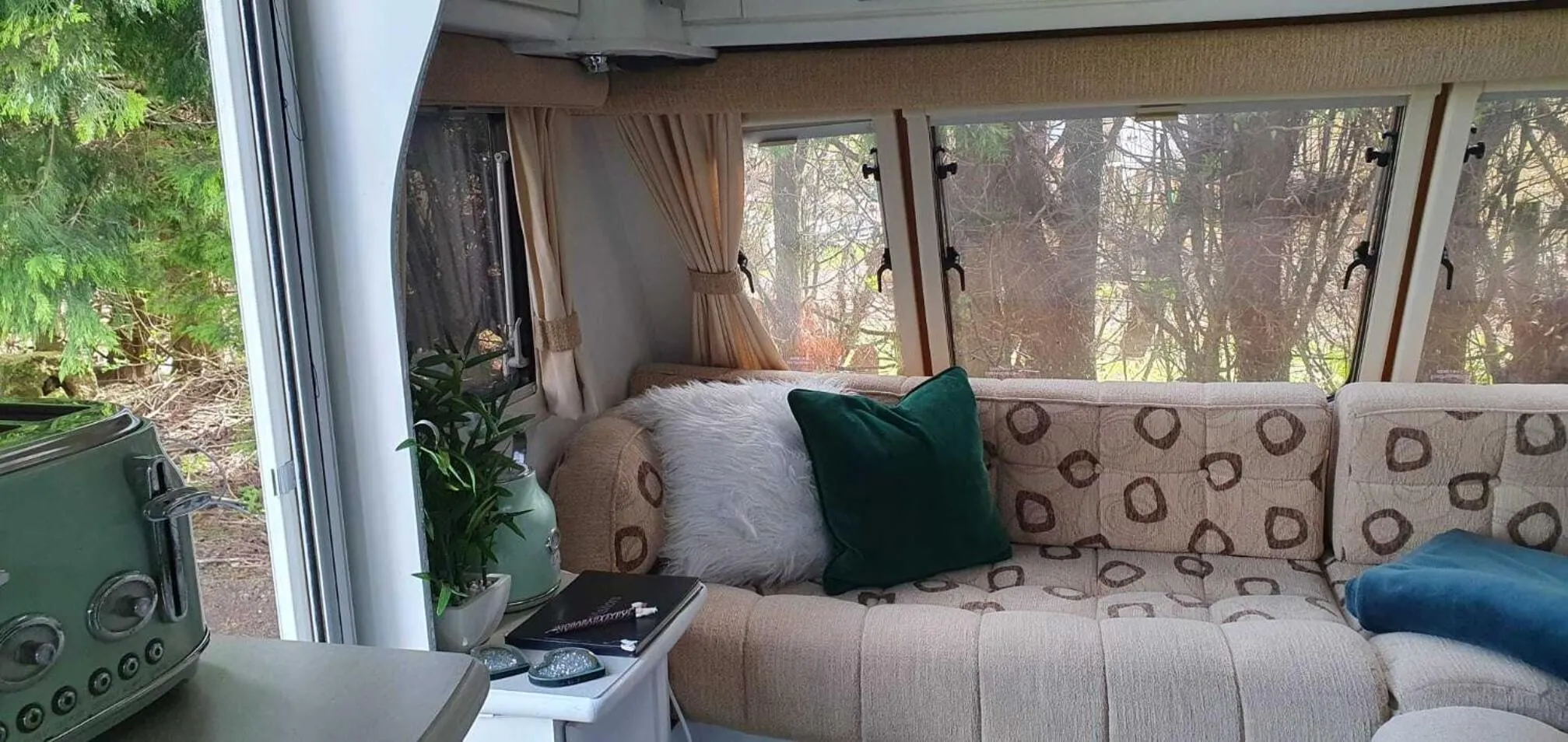 Living room in Glamping with Llamas
