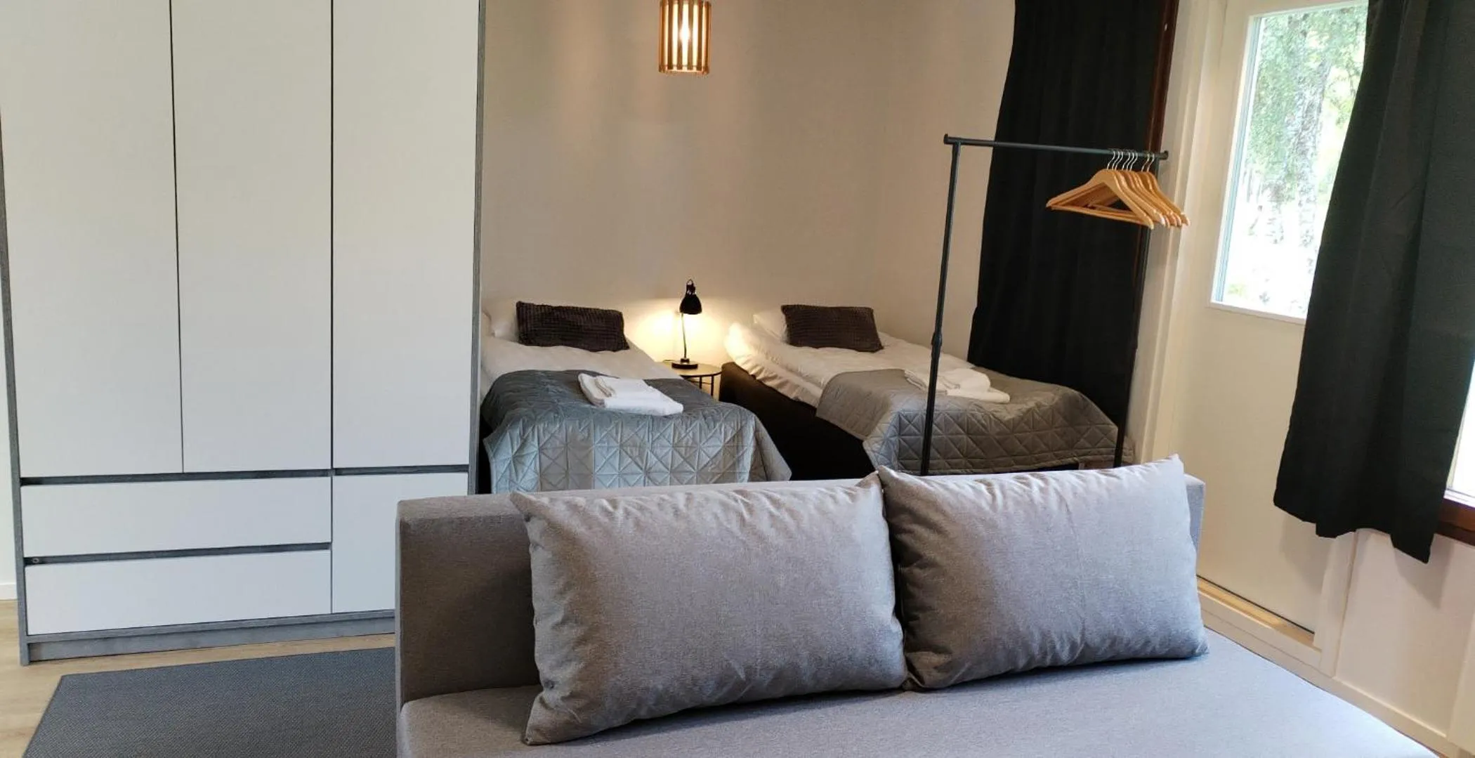 Bed in Kuukkeli Apartments Vuotso