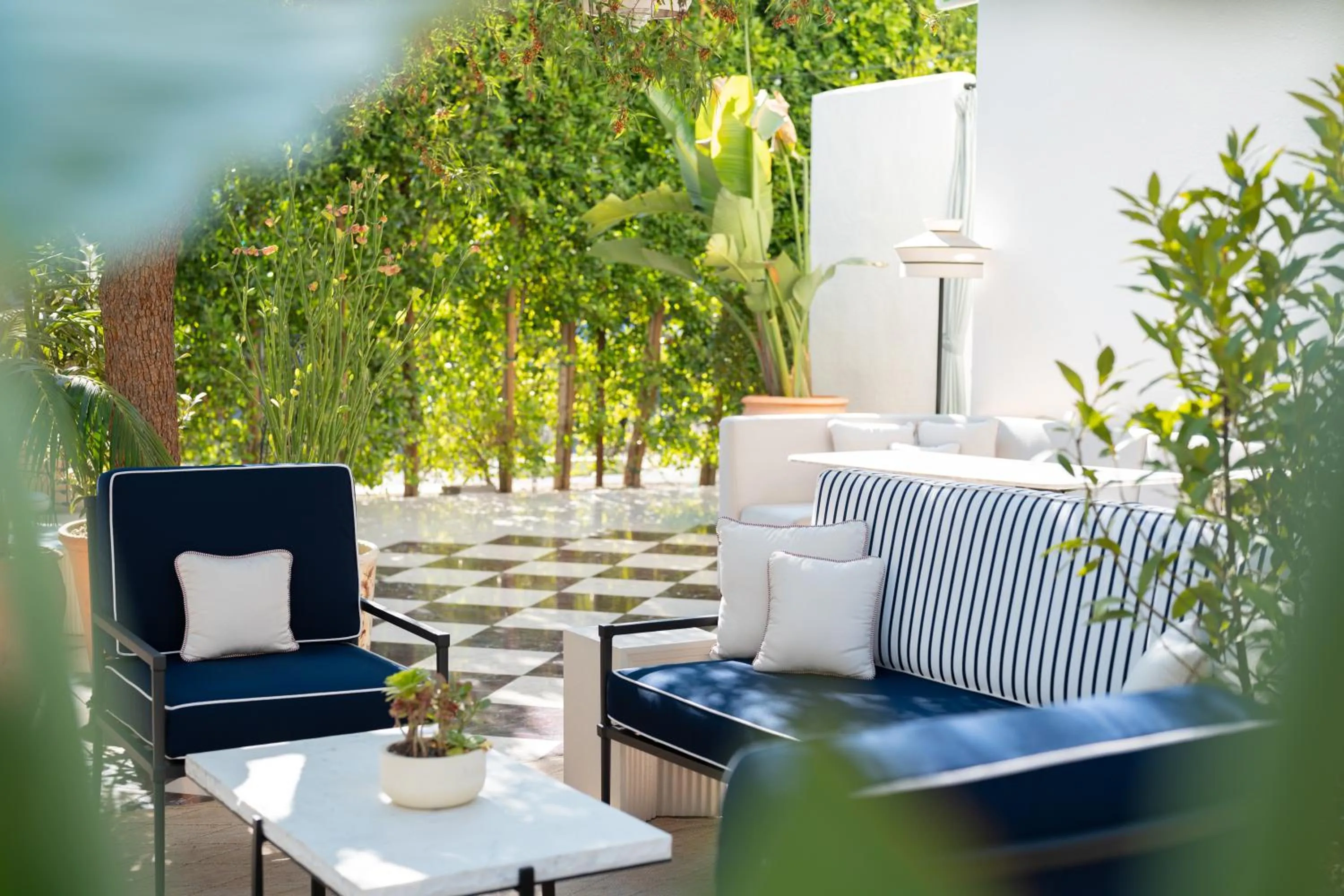 Patio in Short Stories Hotel Near The Grove