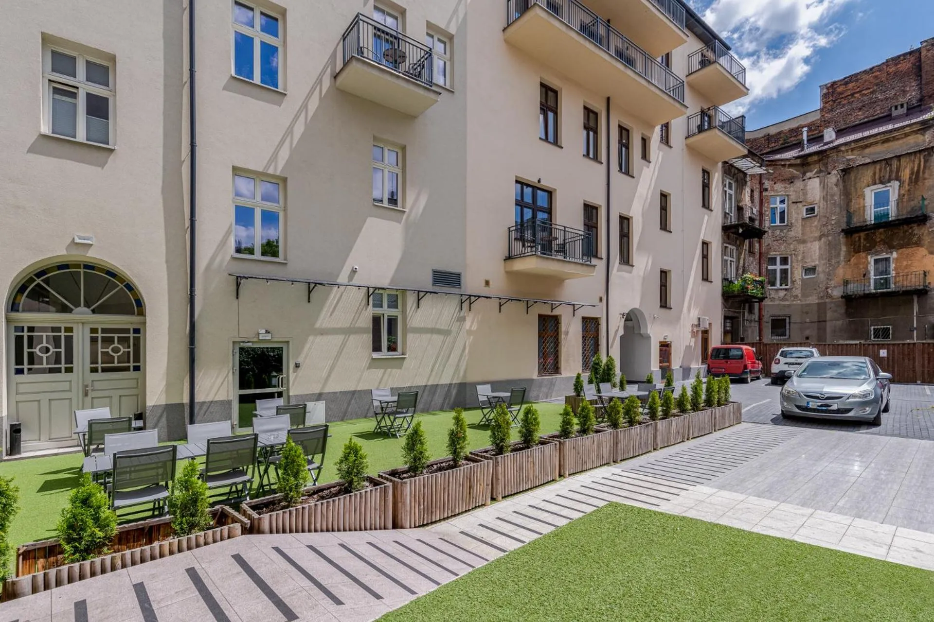 Inner courtyard view in Avena Boutique Hotel by Artery Hotels