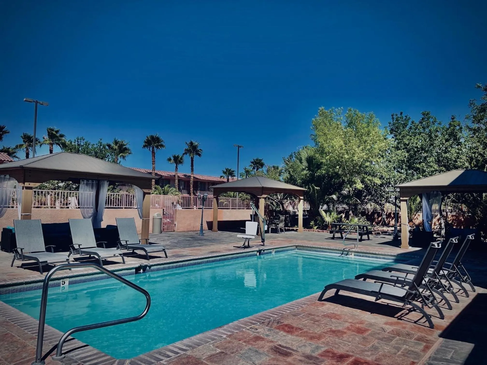 Pool view in Death Valley Inn