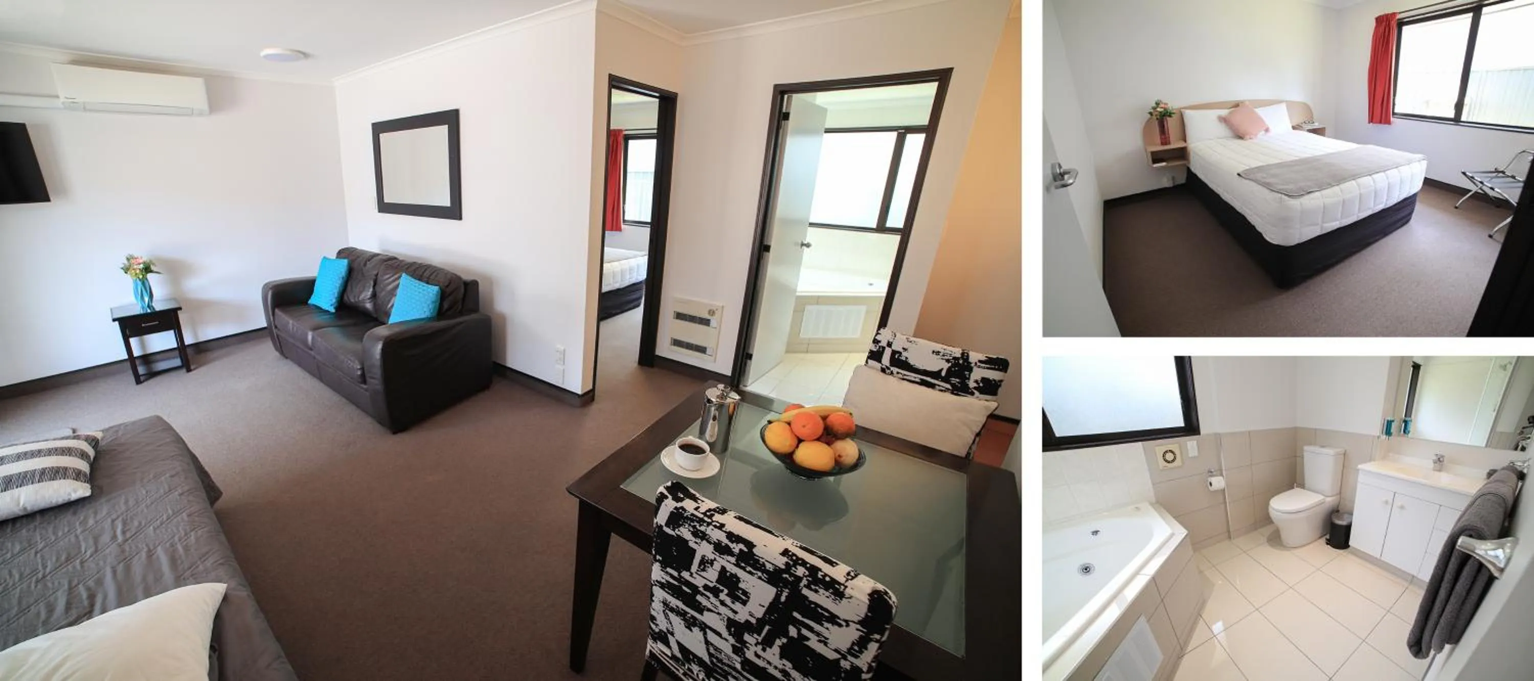 Shower, Bed in Palm City Motor Inn