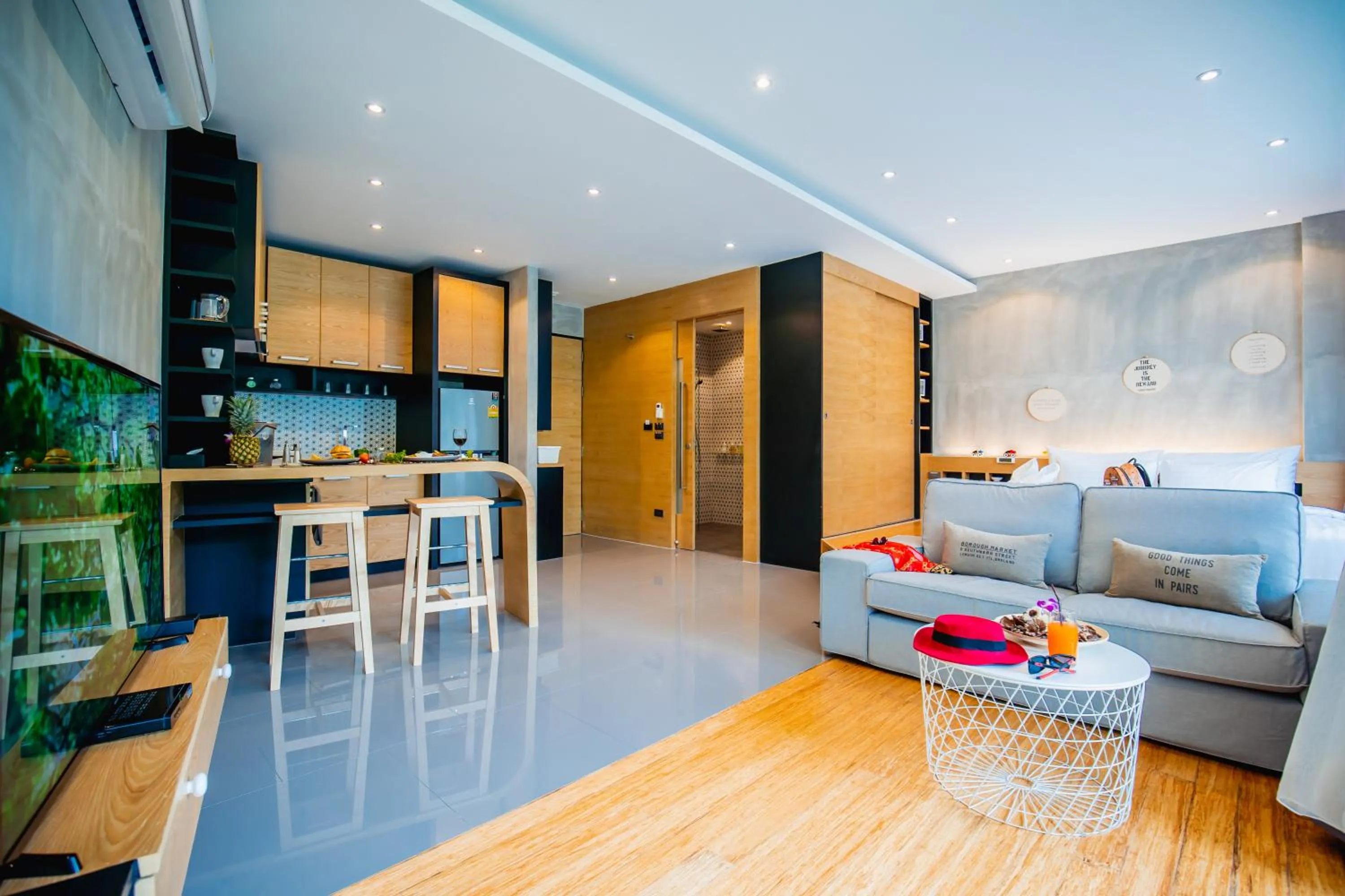 Living room in The Woods Natural Park Resort Phuket