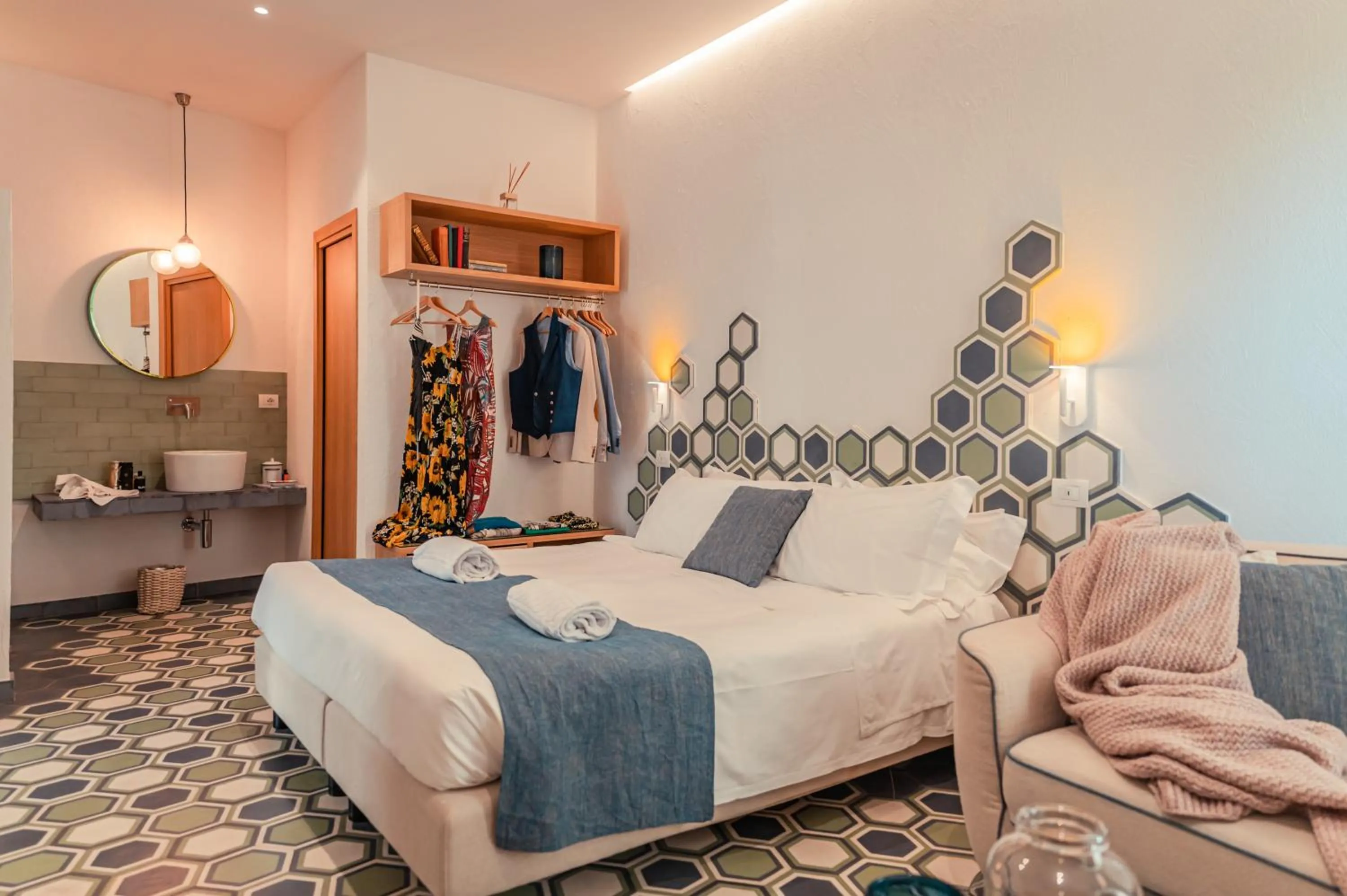 Bed in Médousa Bistrot & Suites